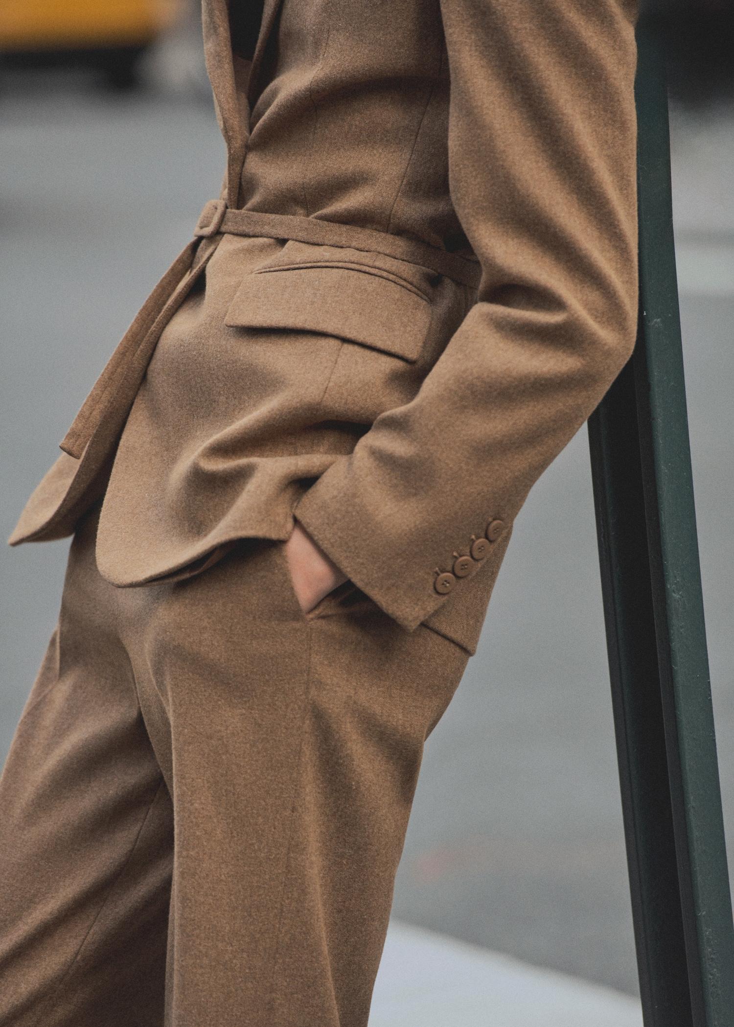 Wool-blend suit jacket - Women | MANGO USA Product Image