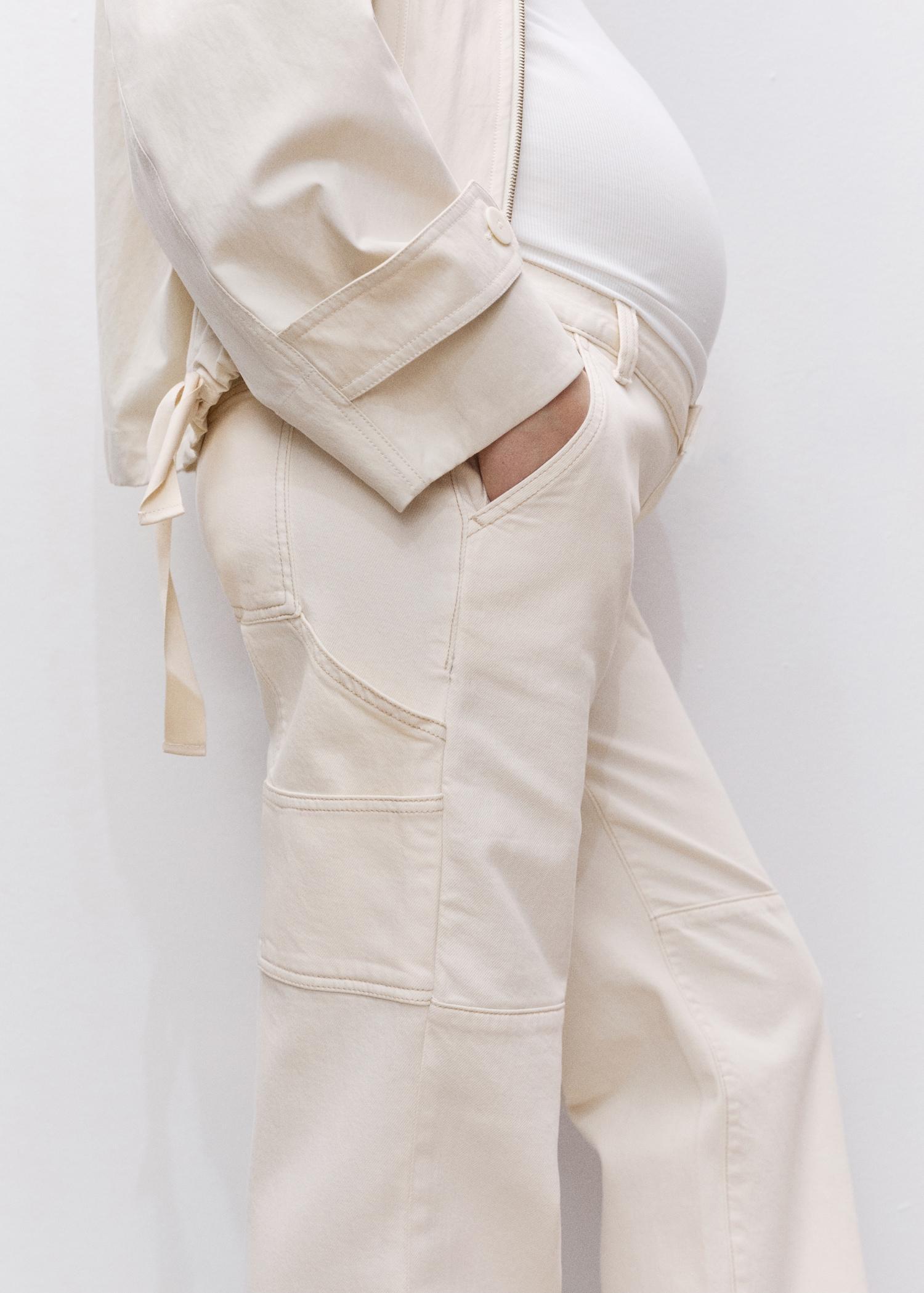 Maternity wide-leg jeans - Women | MANGO USA Product Image