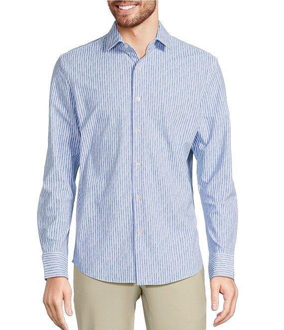 Murano Collezione Slim Fit Stripe Long Sleeve Shirt Product Image