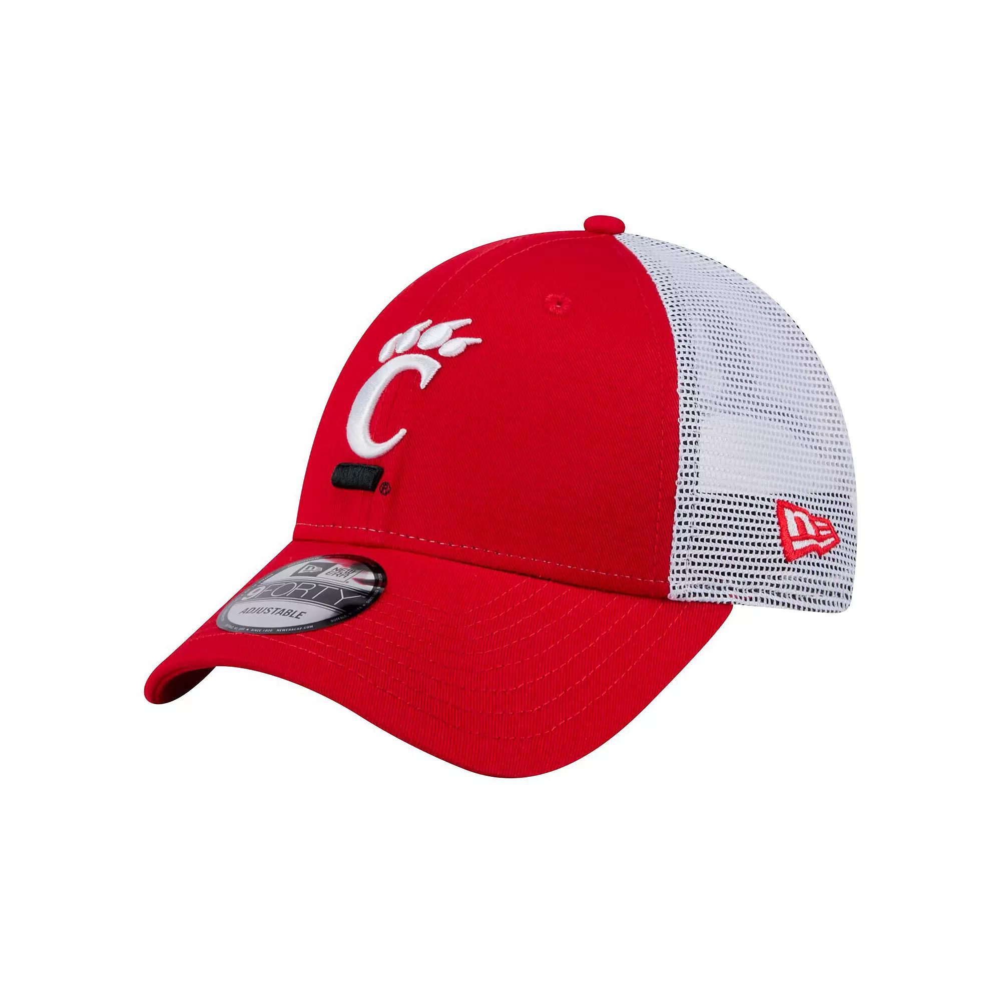 Men's New Era  Red Cincinnati Bearcats Trucker 9FORTY Adjustable Hat Product Image