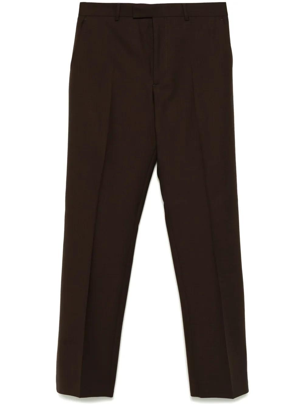 SUNFLOWER Wide Pleated Trousers In Brown Product Image