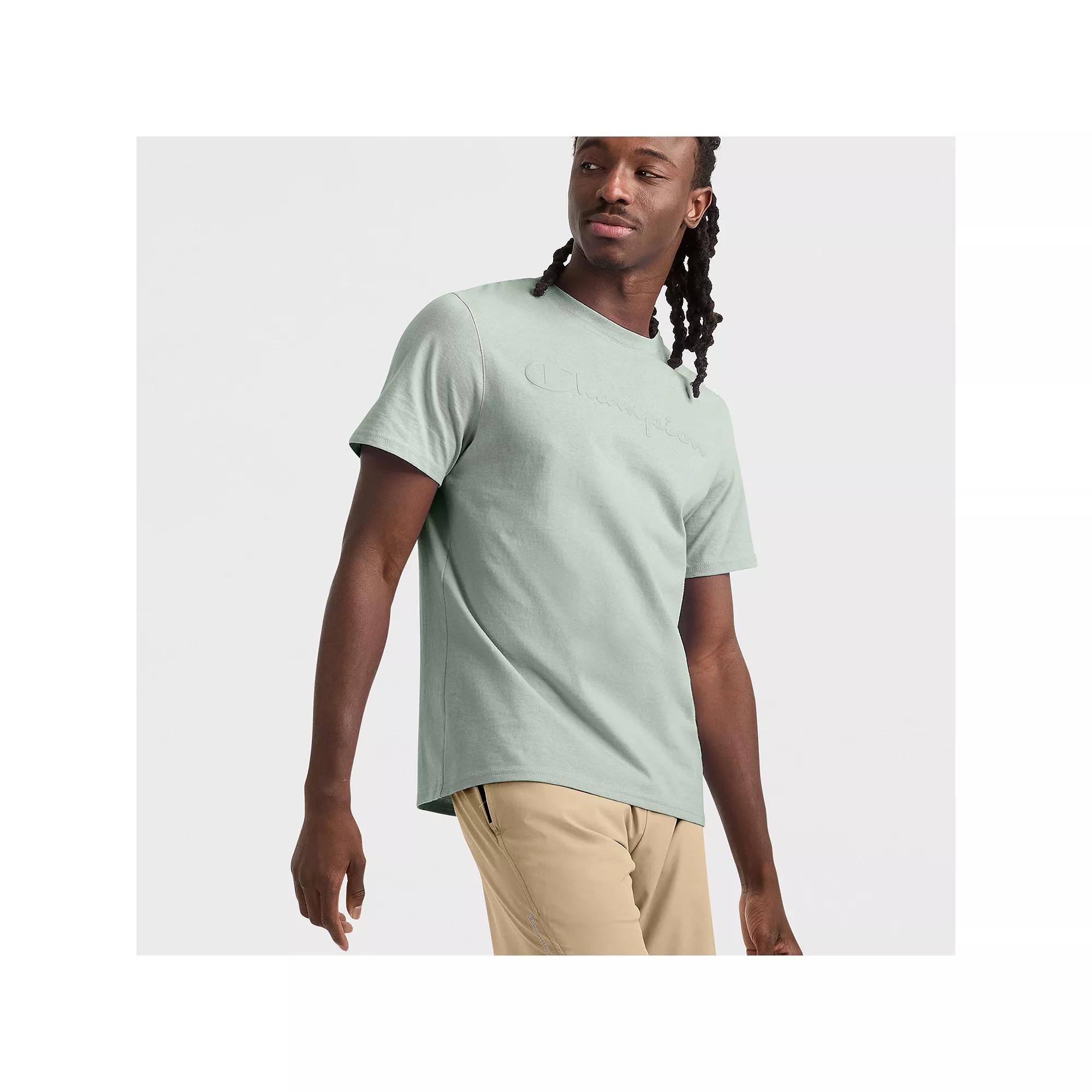 Men's Champion® Logo Tee, Size: Medium, Clever Green Product Image