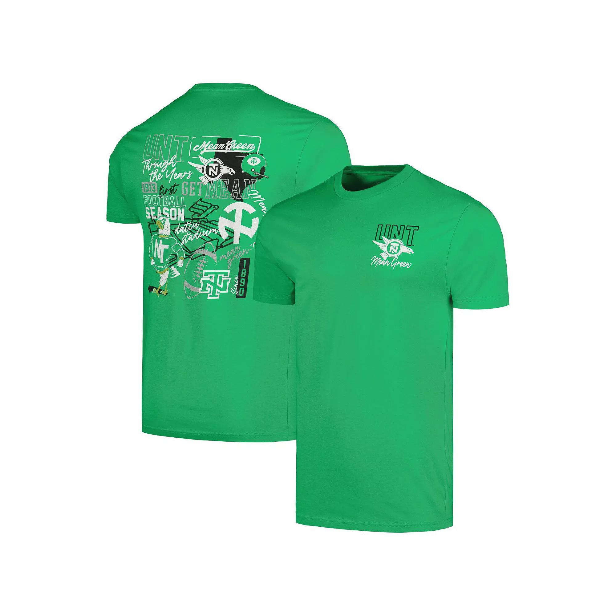 Men's Kelly Green North Texas Mean Green Through the Years T-Shirt, Size: Medium, Ntx Green Product Image