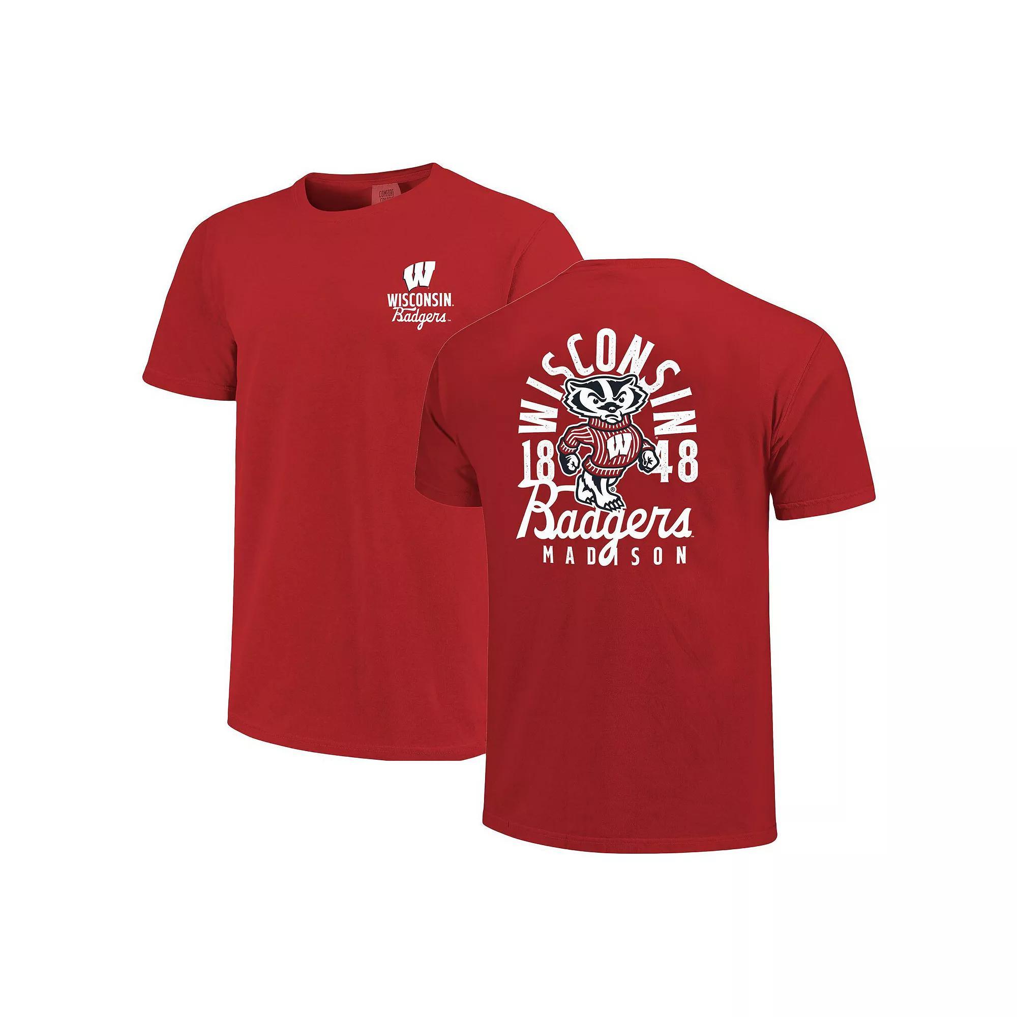 Mens Wisconsin Badgers Comfort Colors Mascot Overlay T-Shirt Product Image