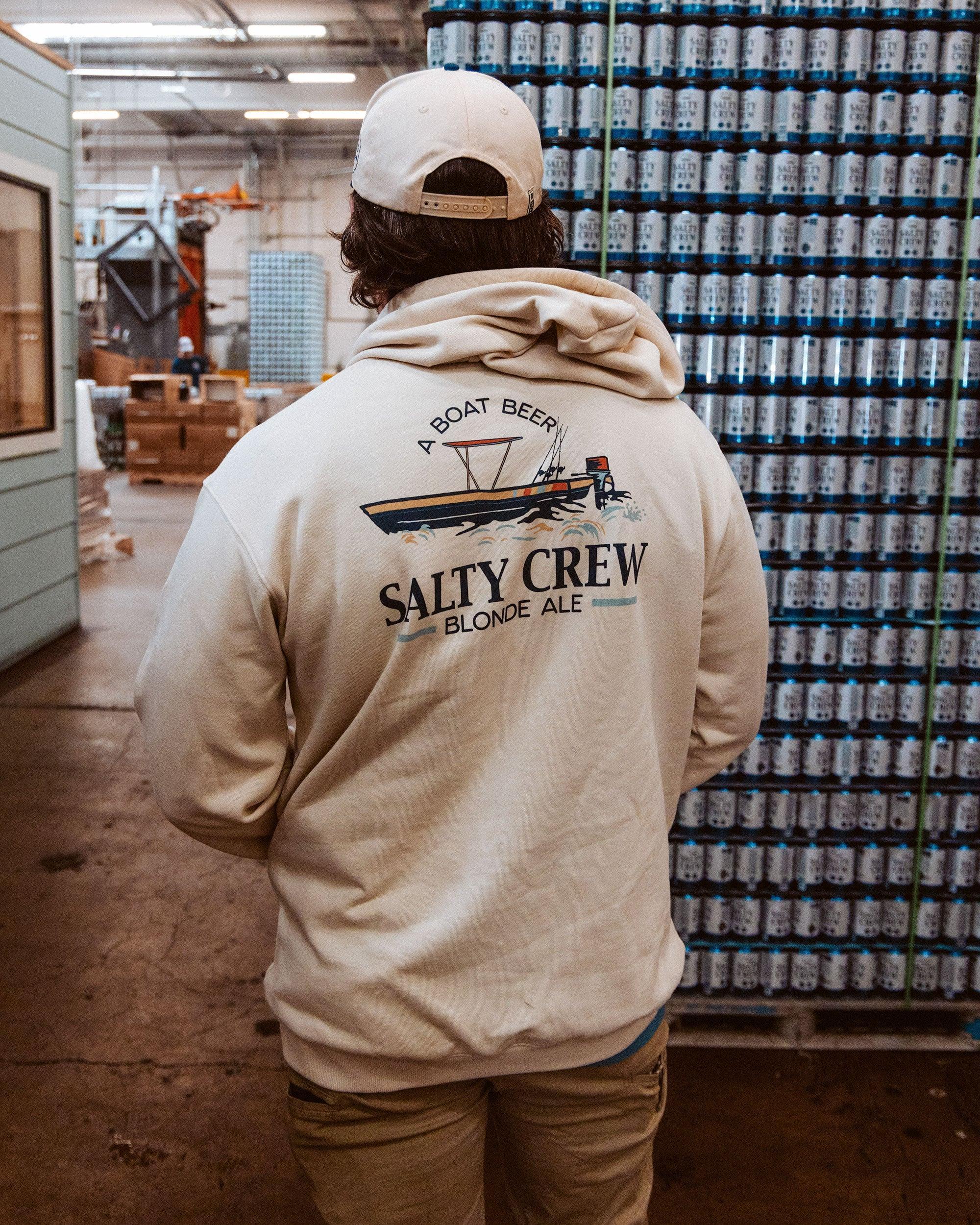 Salty Brew Fleece Hoodie - Bone Male Product Image