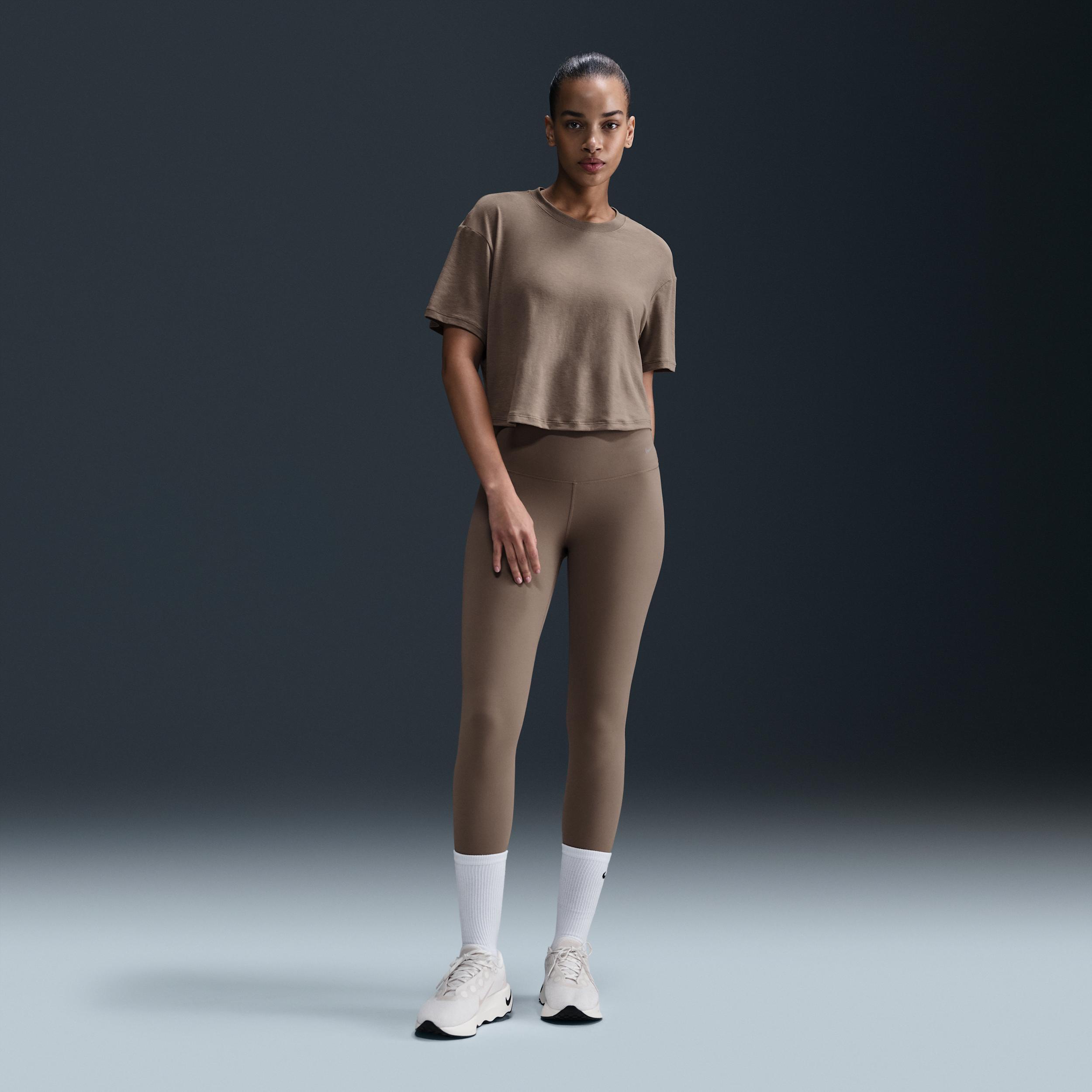 Nike Women's One Relaxed Dri-FIT Cropped Short-Sleeve Top Product Image