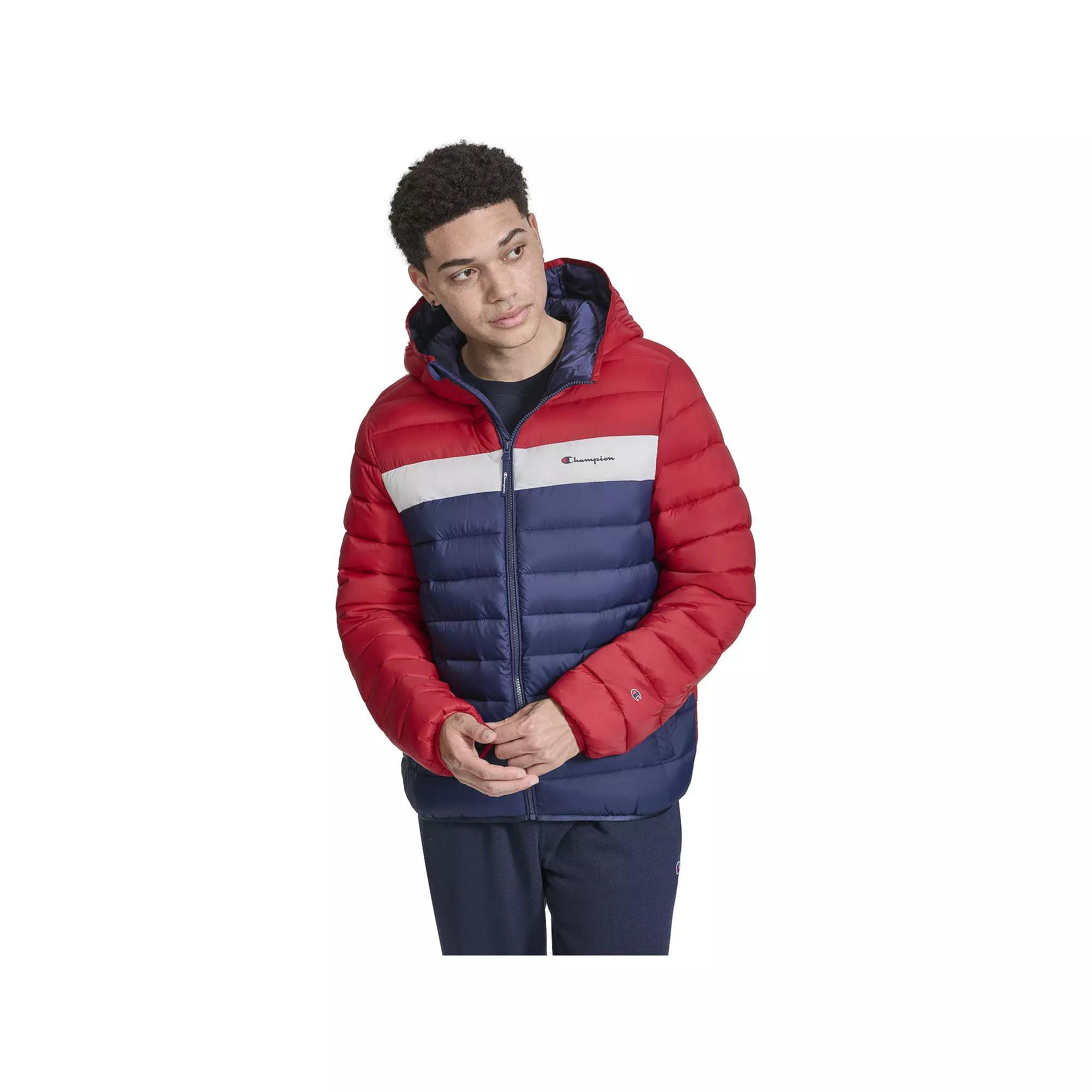 Mens Champion Lightweight Puffer Jacket with Hood Product Image