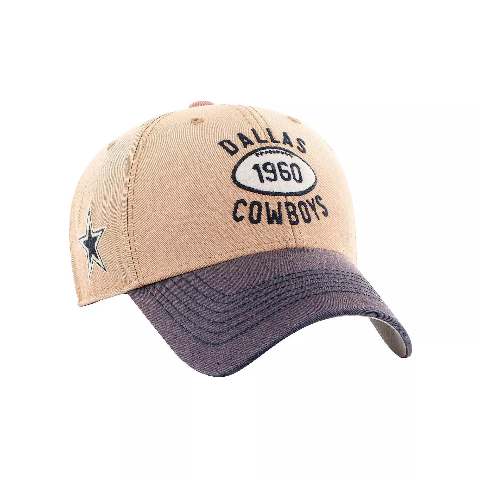 Mens 47 Tan/Navy Dallas Cowboys Dusted Ailene MVP Adjustable Hat Product Image