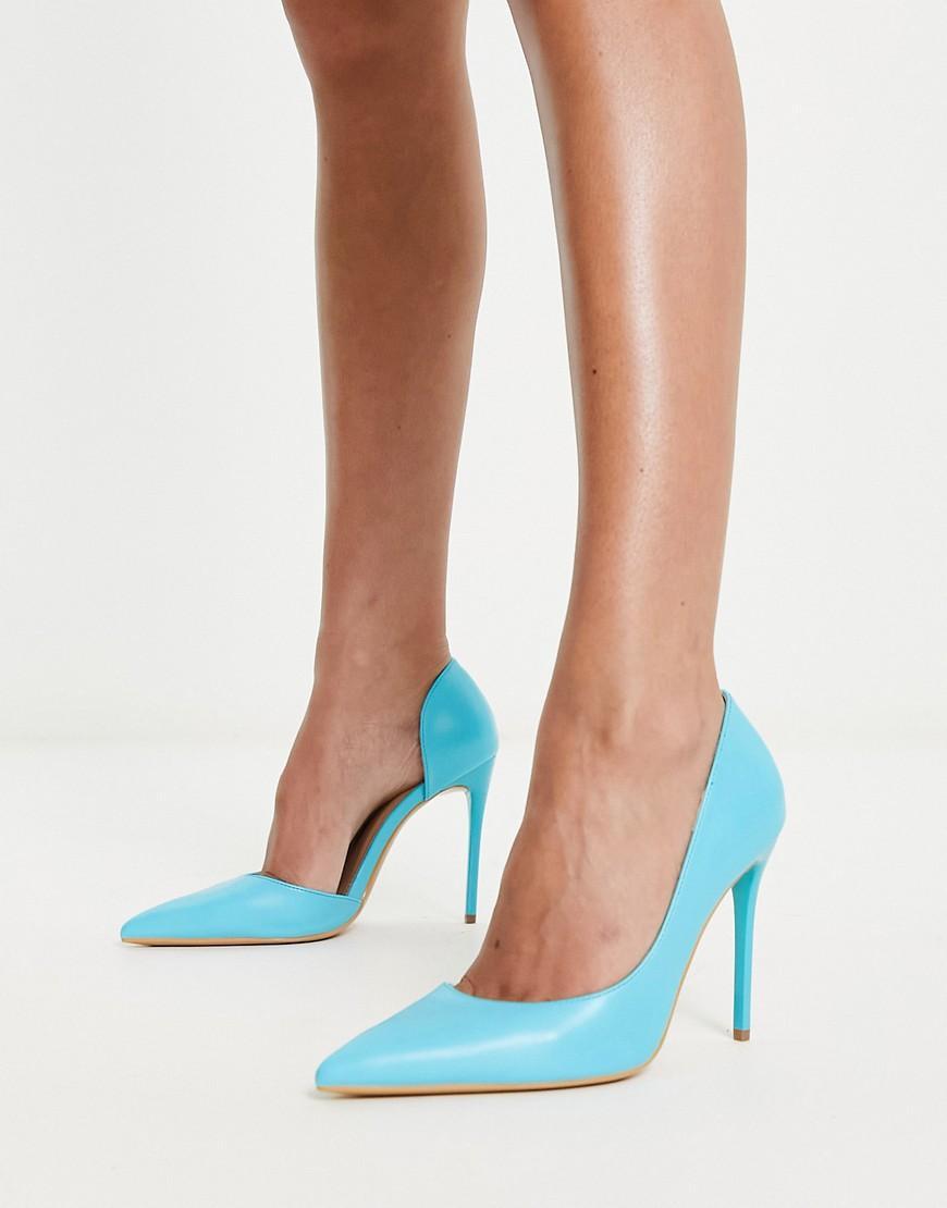 Truffle Collection pointed stiletto heels in rose gold Product Image