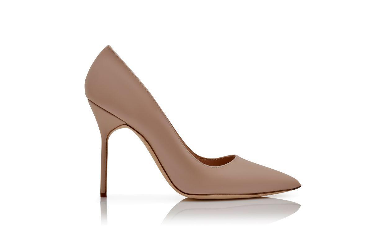 BB PATENT Beige Patent Leather Pointed Toe Pumps Product Image