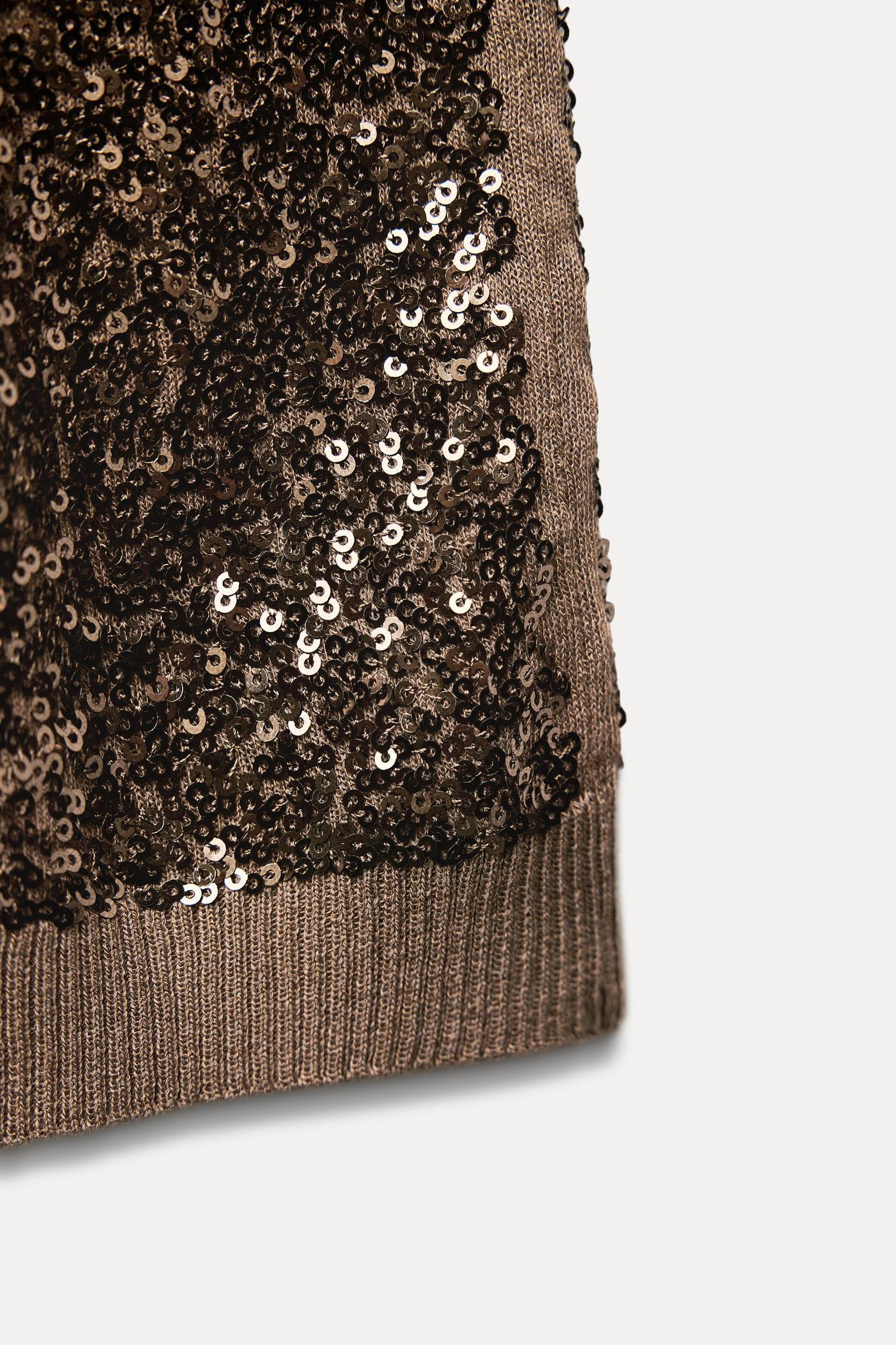 SEQUIN KNIT TOP Product Image