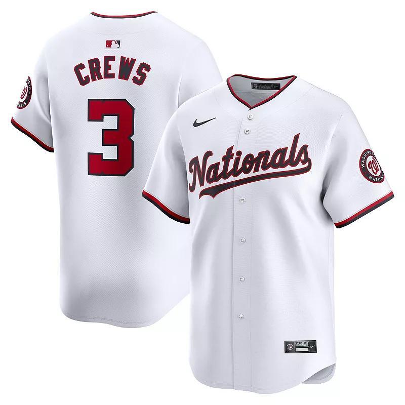 Men's Nike CJ Abrams White Washington Nationals Home Limited Player Jersey, Size: Medium Product Image