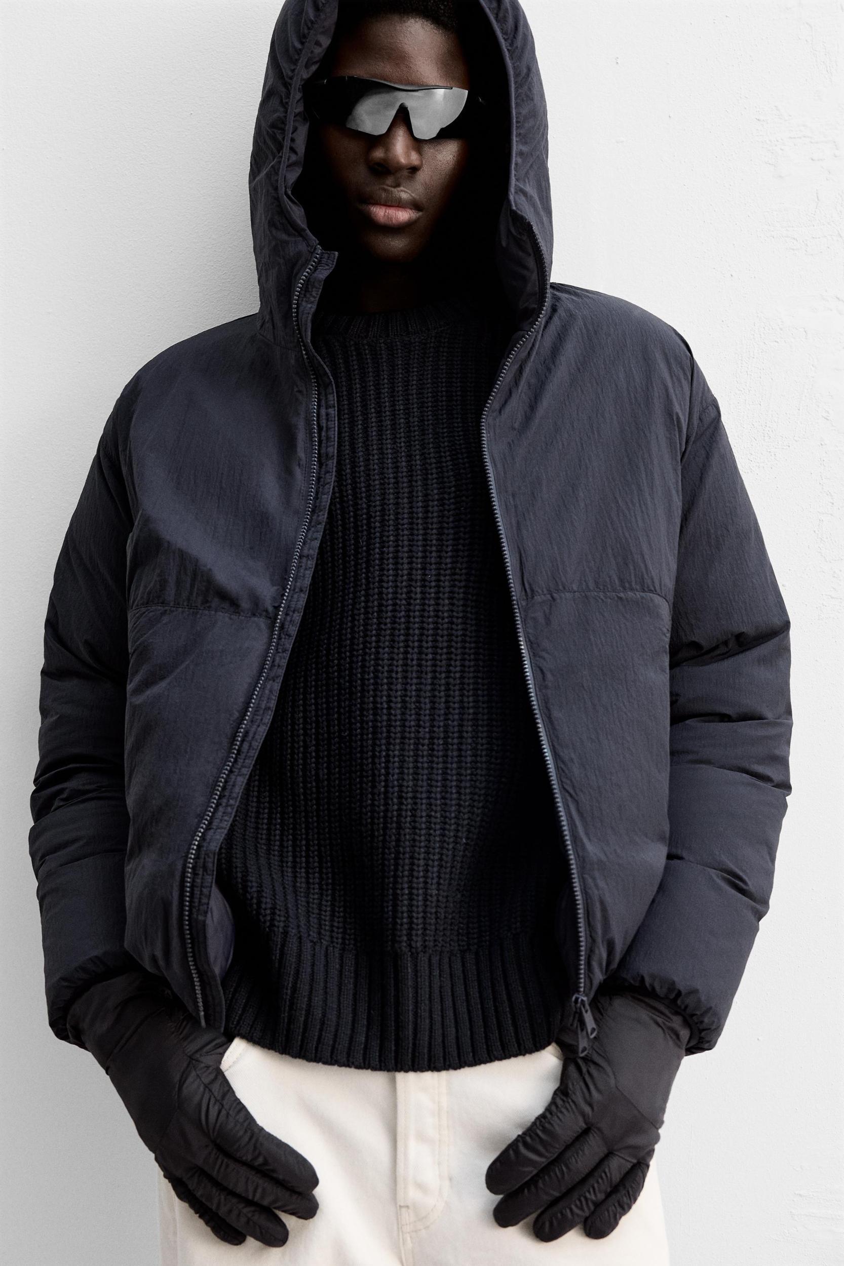 HOODED 100% FEATHER DOWN JACKET Product Image