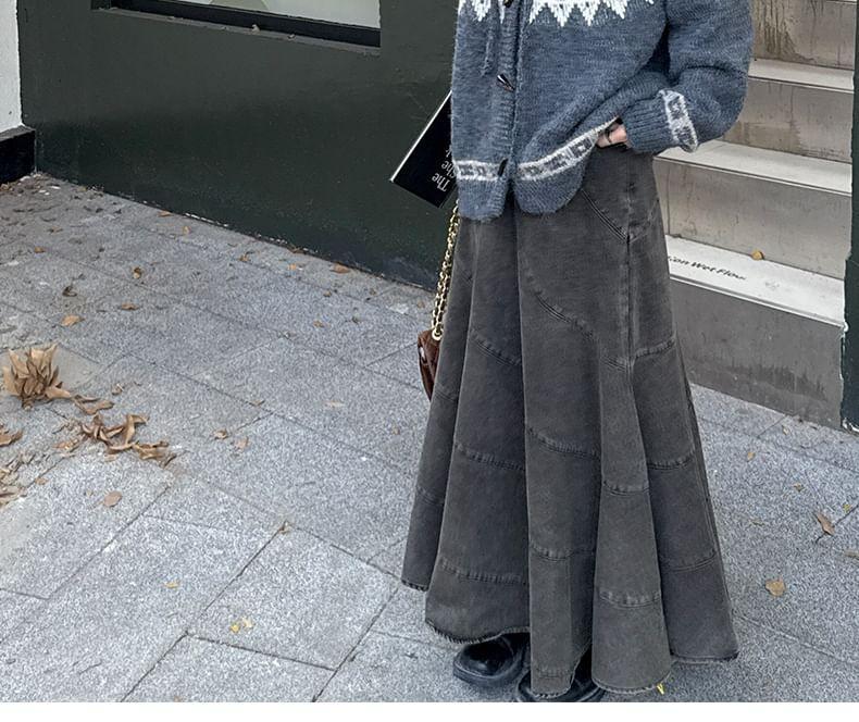 Patterned Hood Toggle Cardigan Product Image