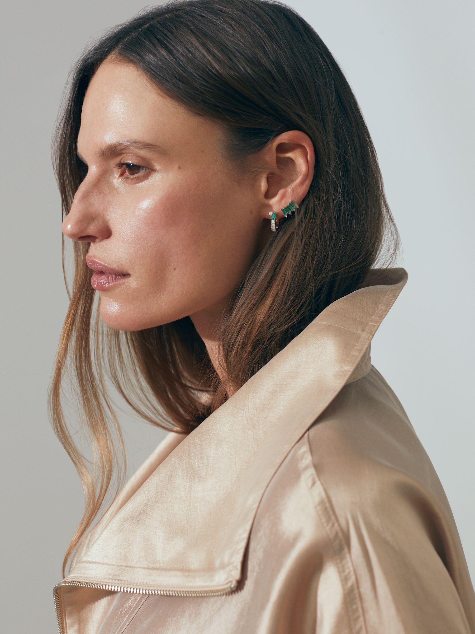 Atelier Zip-Through Jacket with Silk in Champagne Product Image