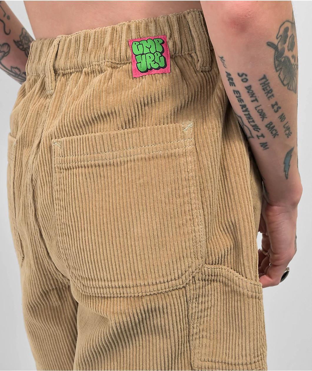 Empyre Laurel Khaki Corduroy Carpenter Shorts Product Image