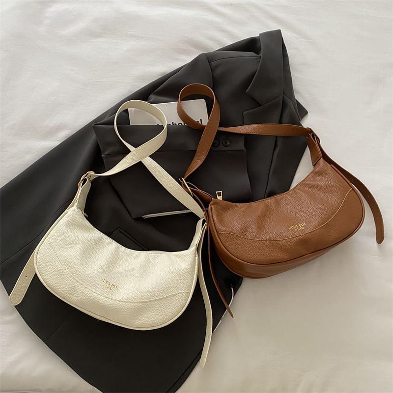 Faux Leather Hobo Lettering Bag Product Image