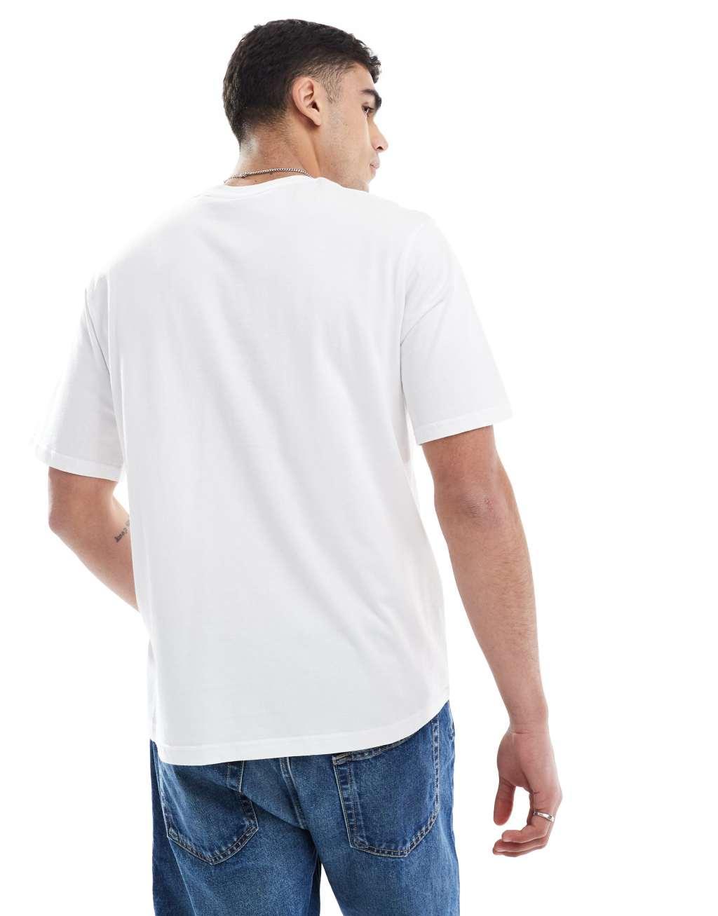 Jack & Jones script logo t-shirt in white  Product Image