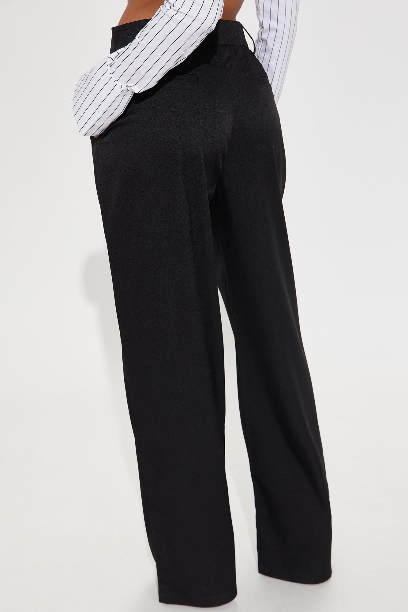 Ashton Straight Leg Trouser - Black Product Image