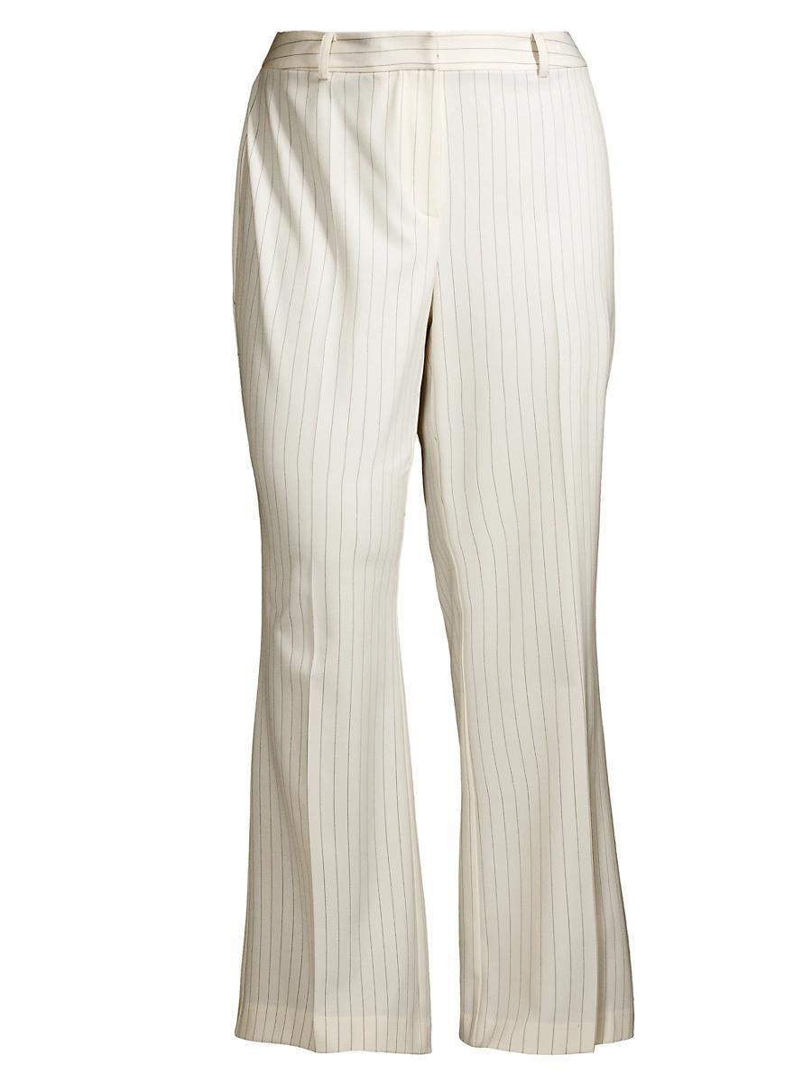 Womens Paola Flared Pinstriped Pants Product Image