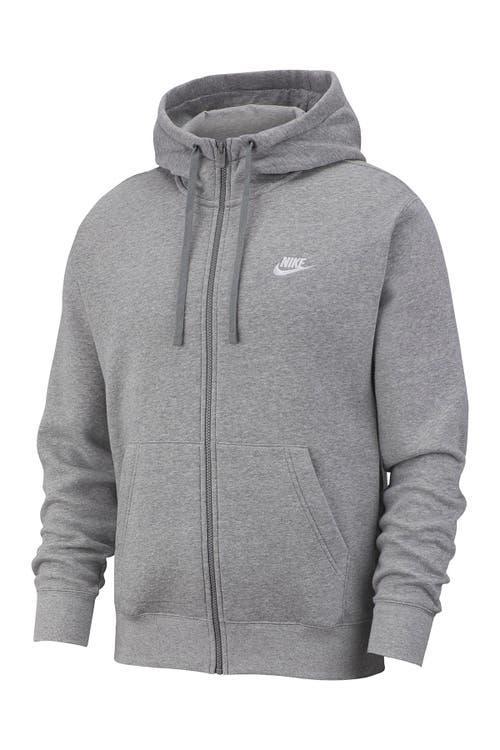 Mens Nike Sportswear Club Fleece Full-Zip Hoodie Grey Heather Product Image