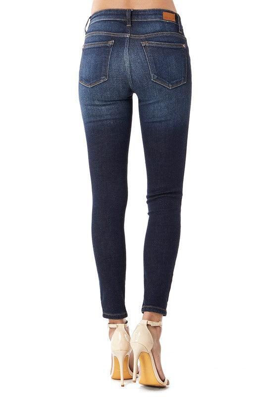 82110   Elisa Judy Blue Handsand Resin Skinny Jeans Product Image