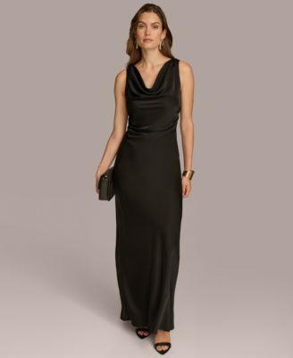 Donna Karan New York Womens Cowlneck Gown Product Image