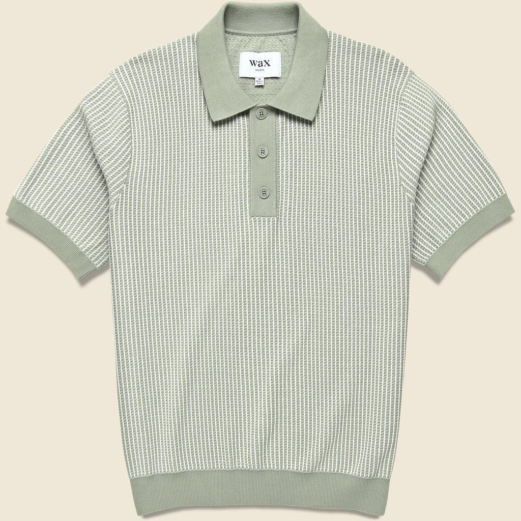 Ladder Stripe Turin Polo - Light Khaki Product Image