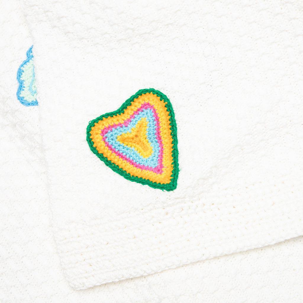 Crochet Shirt With Patches - White Male Product Image