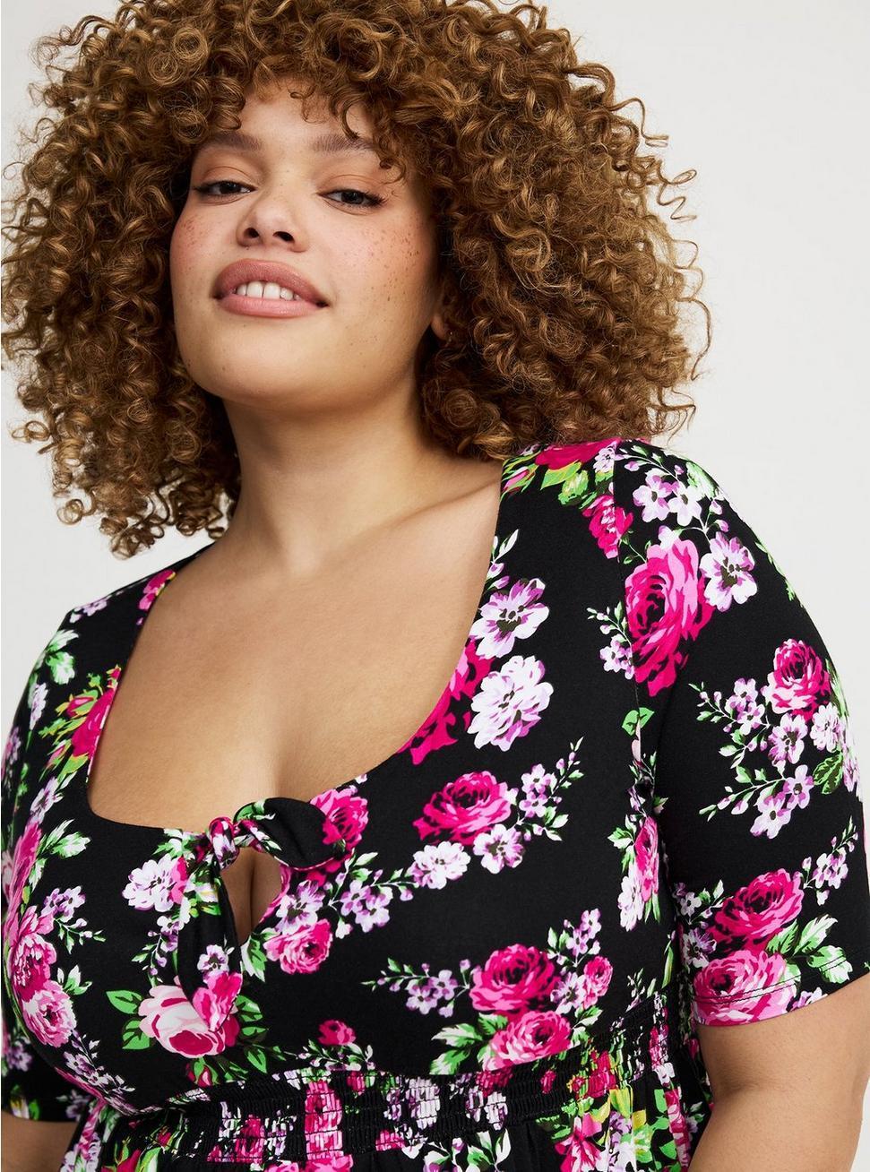 Tie Front Babydoll Top Product Image