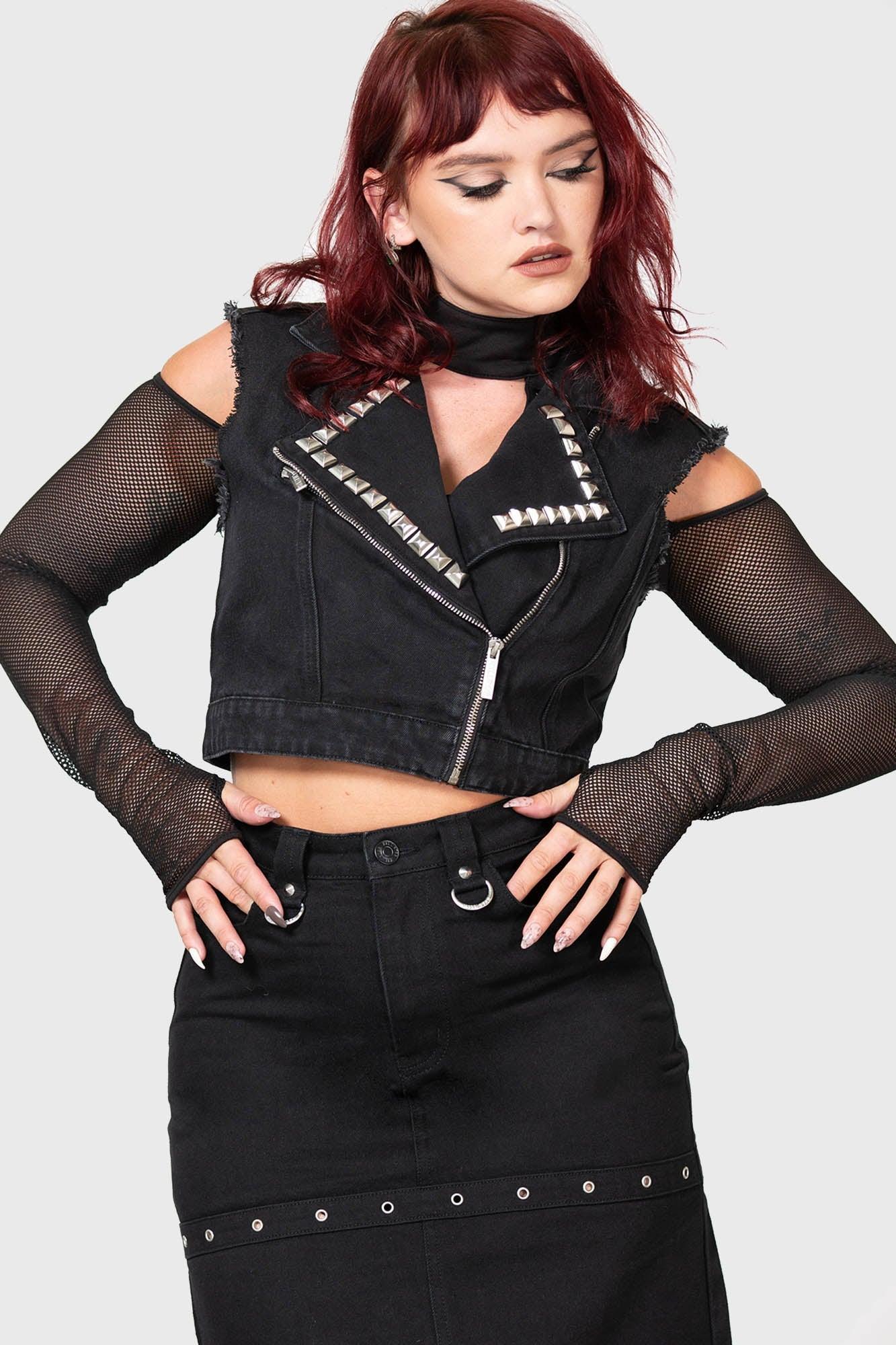 Heaven2Hell Denim Vest Female Product Image