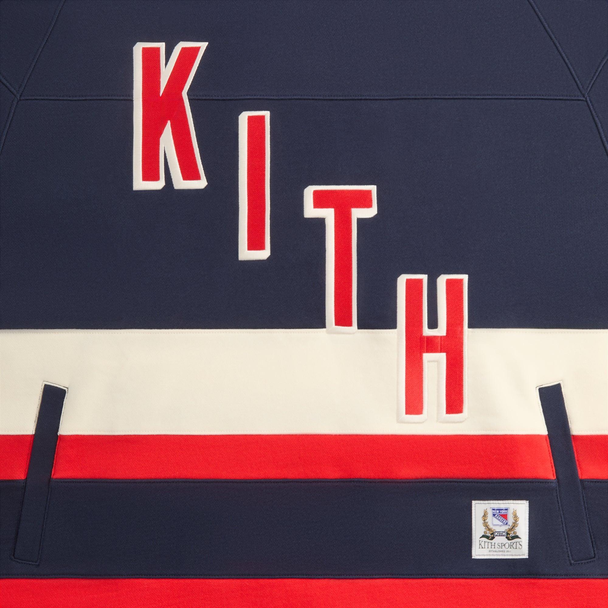 Kith for the New York Rangers Skewed Delk Hoodie - Nocturnal Male Product Image