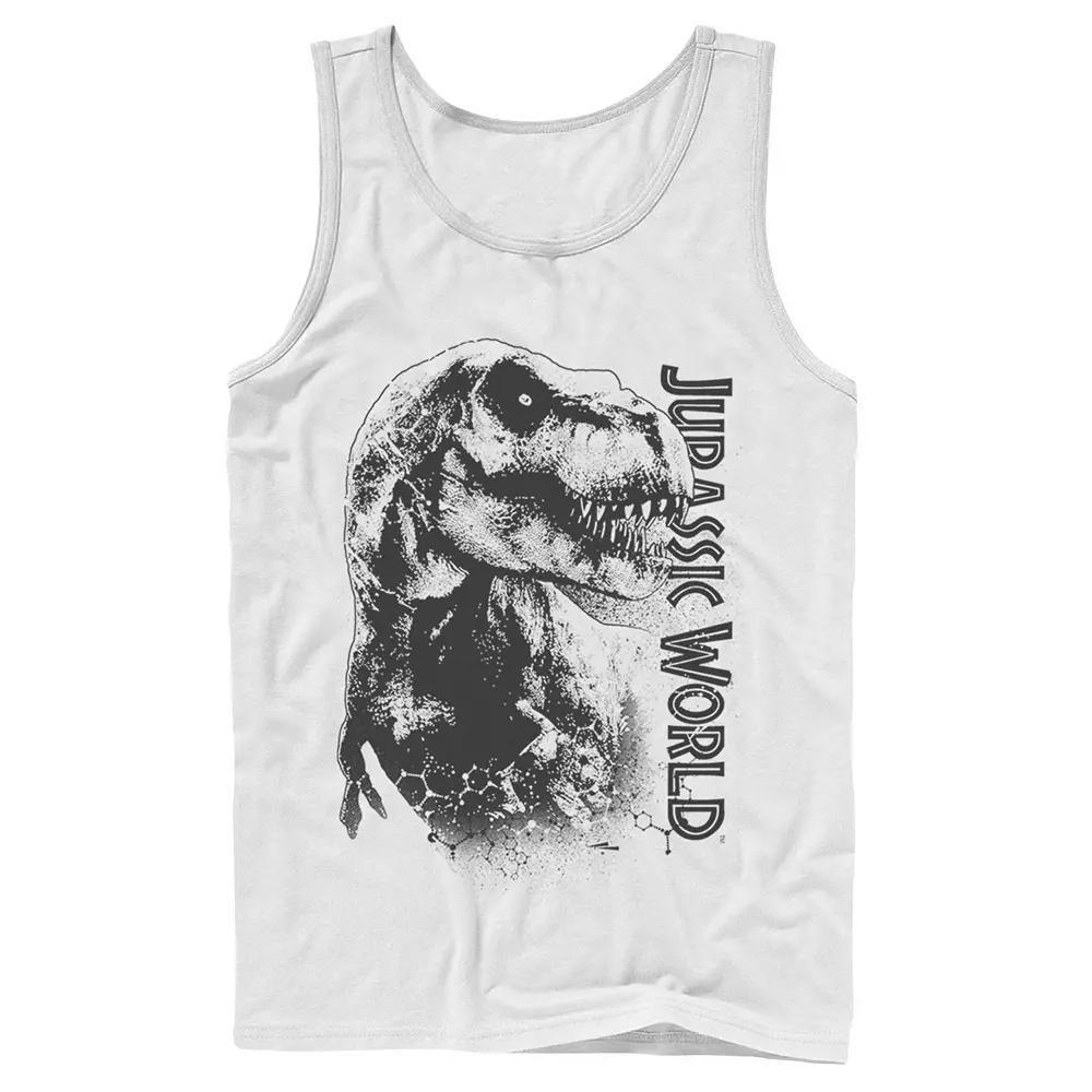 Men's Jurassic World T-Rex Close-Up Portrait Graphic Tank Top, Size: XL, Grey Product Image