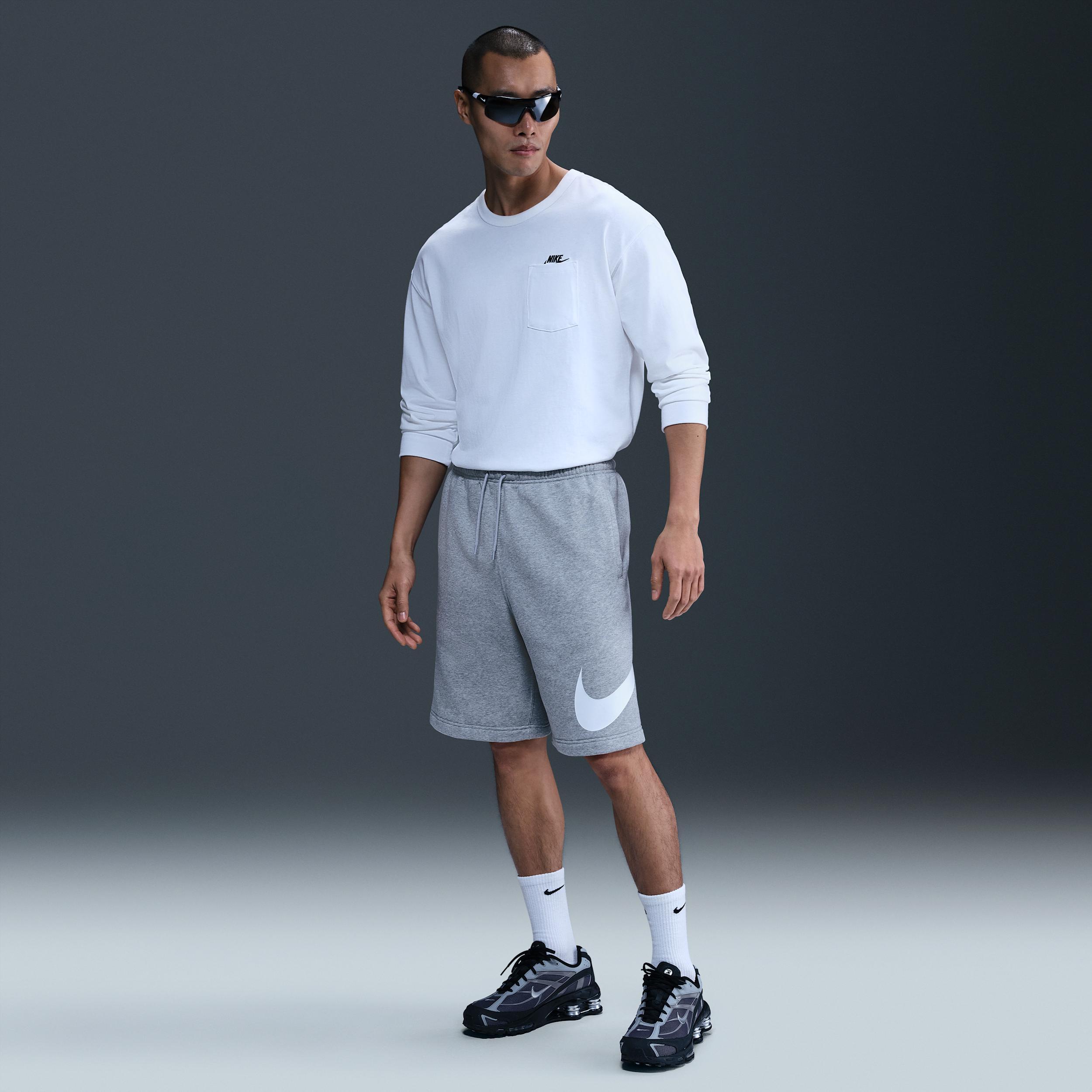 Men's Nike MNK Club Basketball Shorts, Size: XL, Dark Grey Grey Product Image