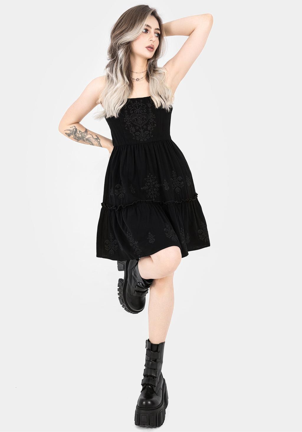 Cordata Embroidered Cami Mini Smock Dress Product Image