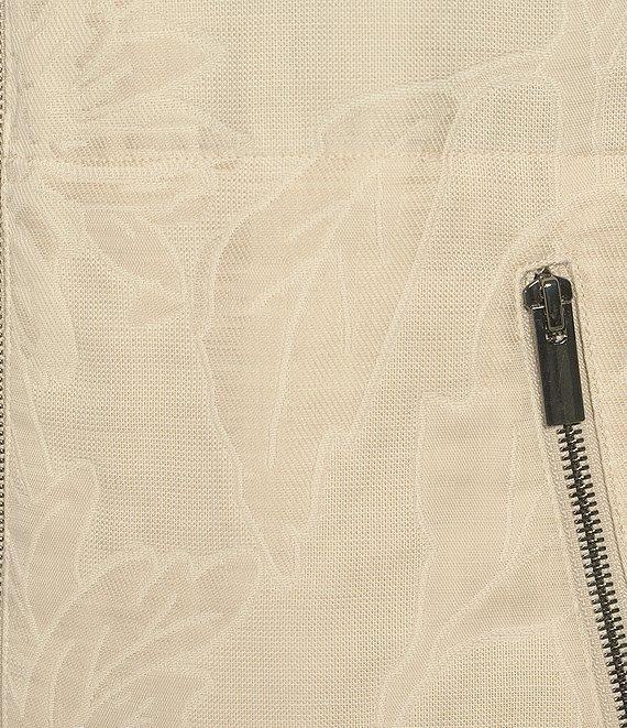 Murano Baird McNutt Linen Slim Fit Jacquard Floral Shirt Jacket Product Image