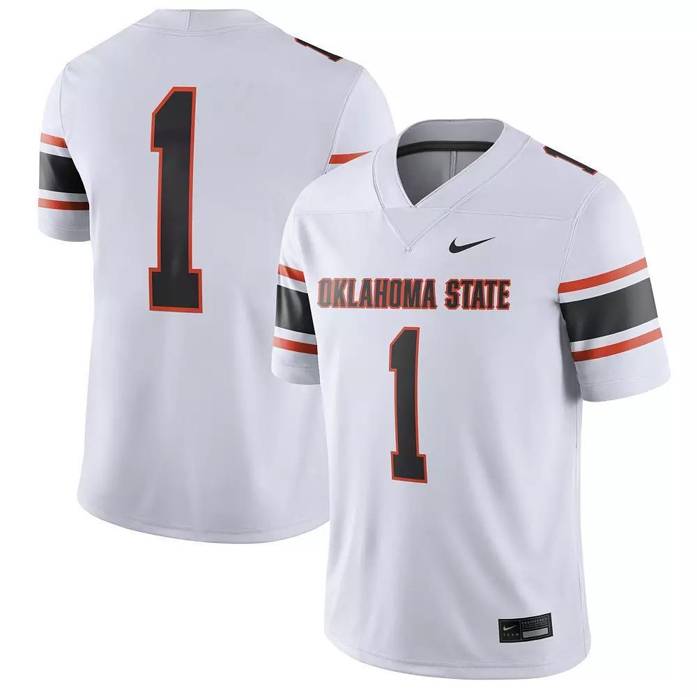 Men's Nike #1 White Oklahoma State Cowboys Game Jersey, Size: 3XL Product Image