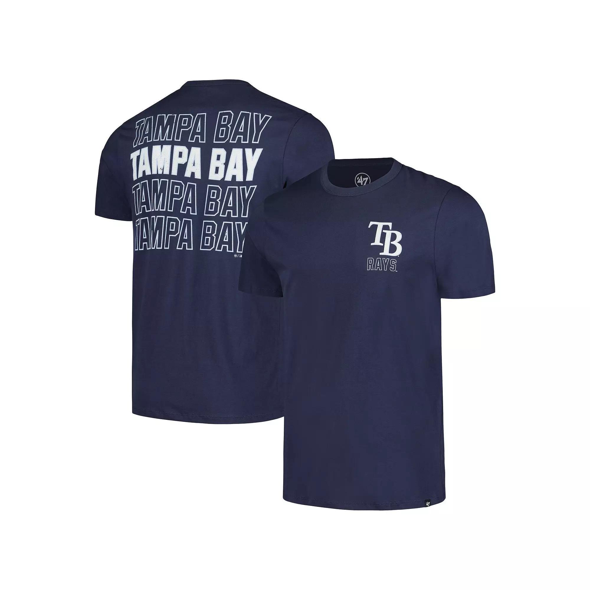 Men's '47 Navy Tampa Bay Rays Hang Back Franklin T-Shirt, Size: 3XL, Blue Product Image