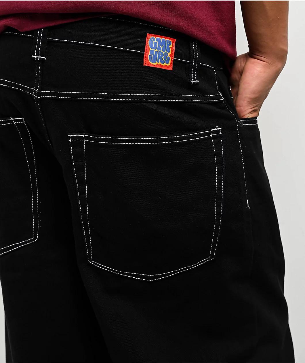 Empyre Graffiti Cat Black Ultra Loose Skate Jeans Product Image