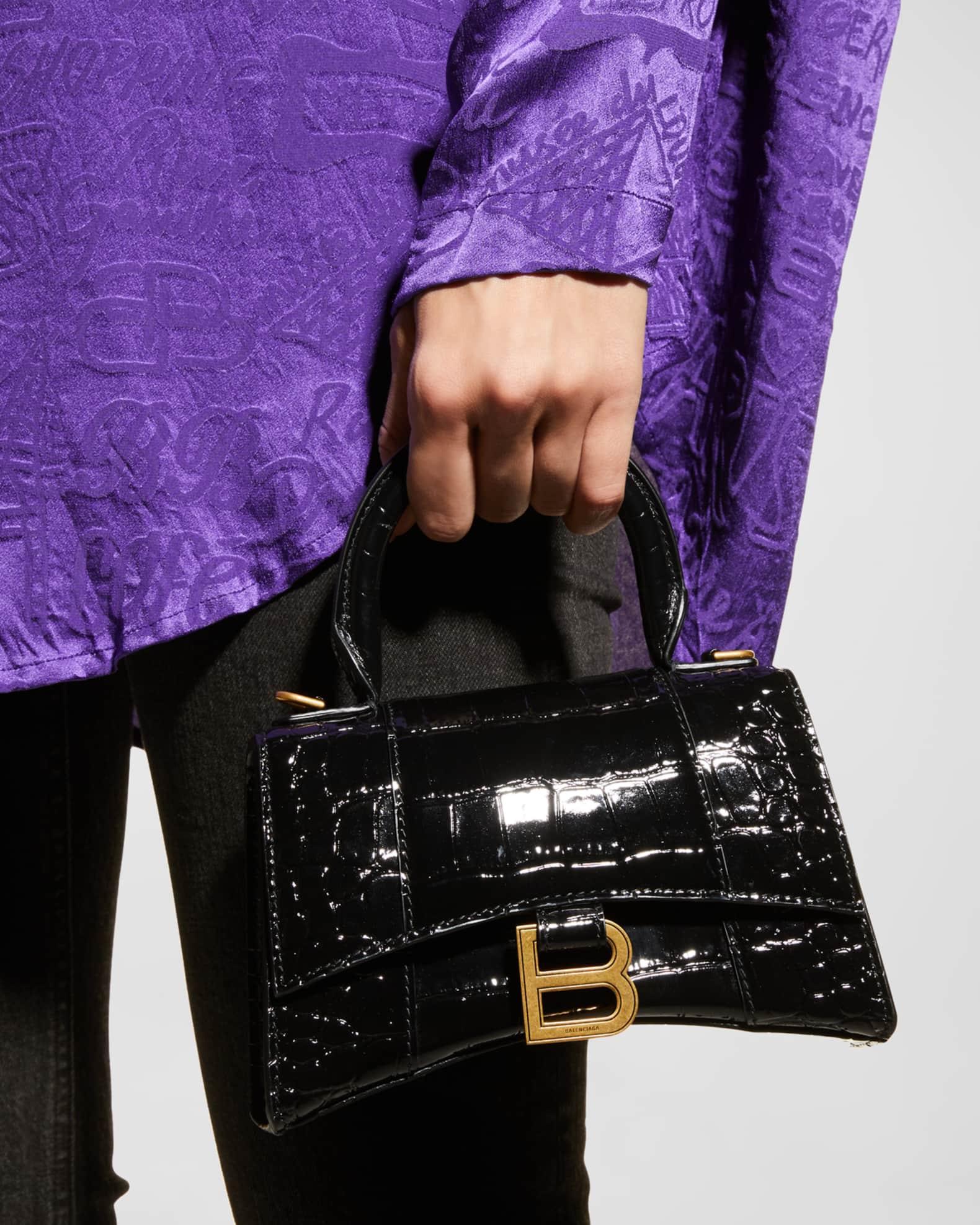 Hourglass XS Croc-Embossed Bag Product Image