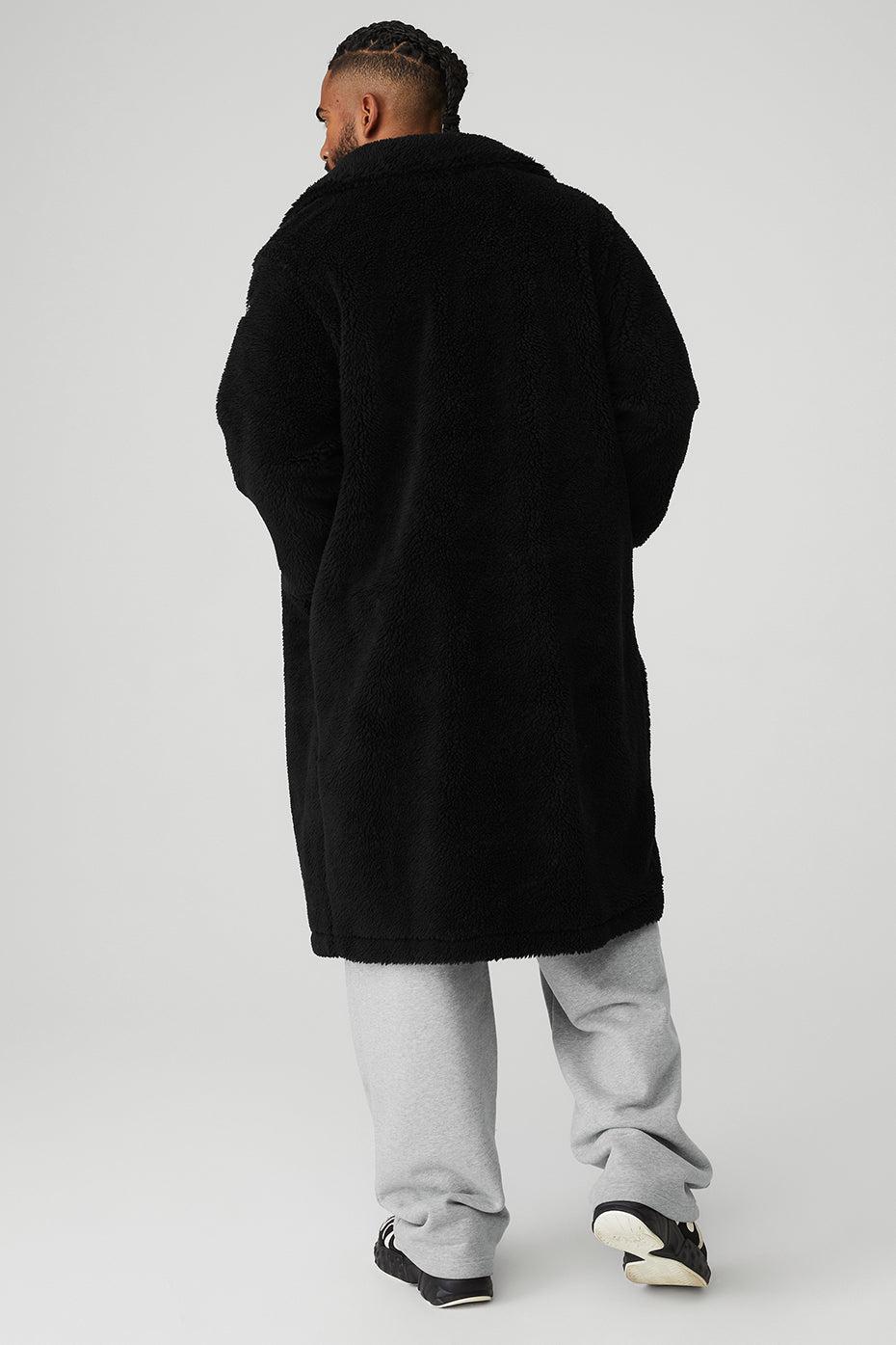 Oversized Sherpa Trench - Black Male Product Image