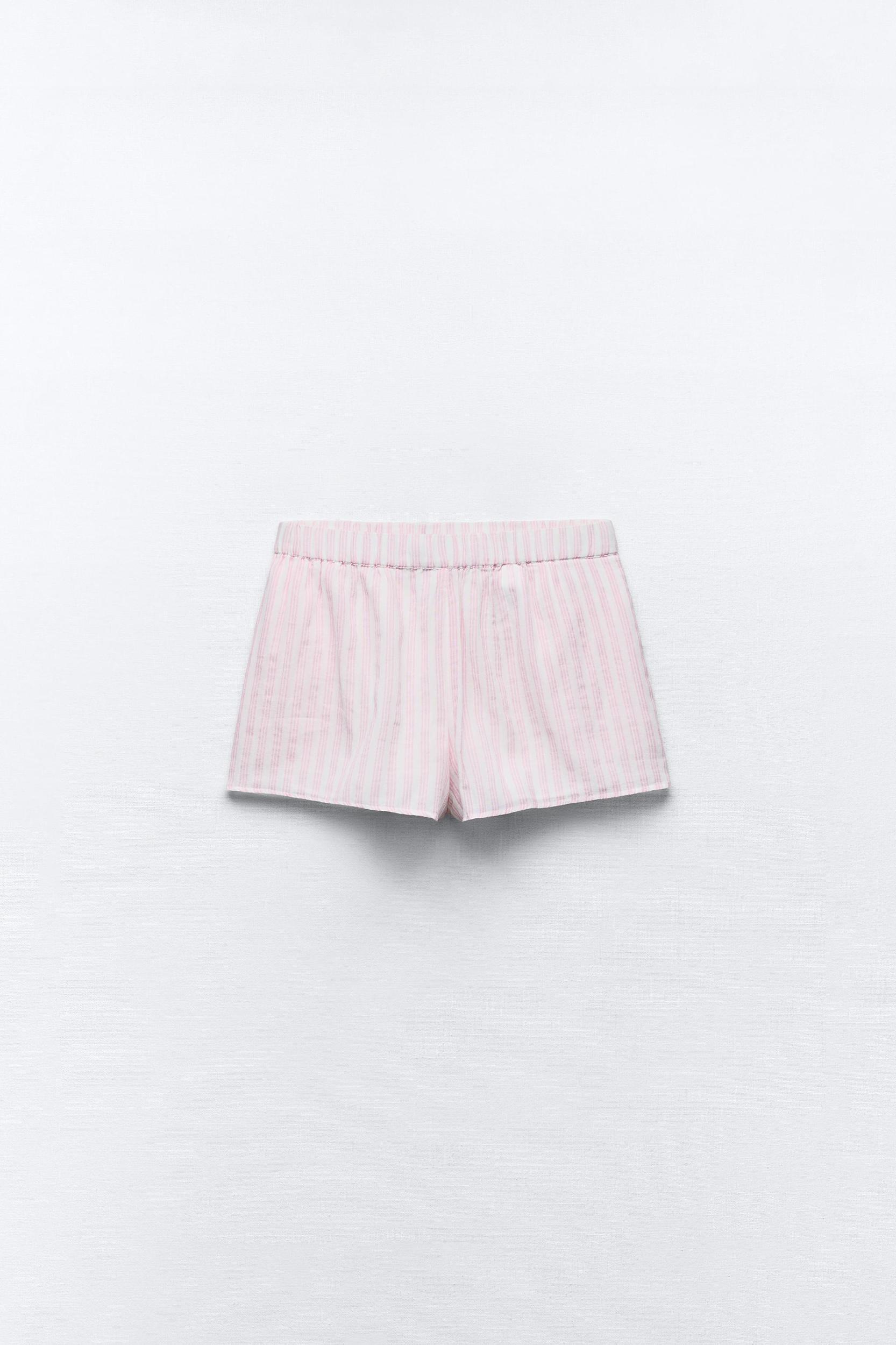 STRIPED PAJAMA SHORTS Product Image