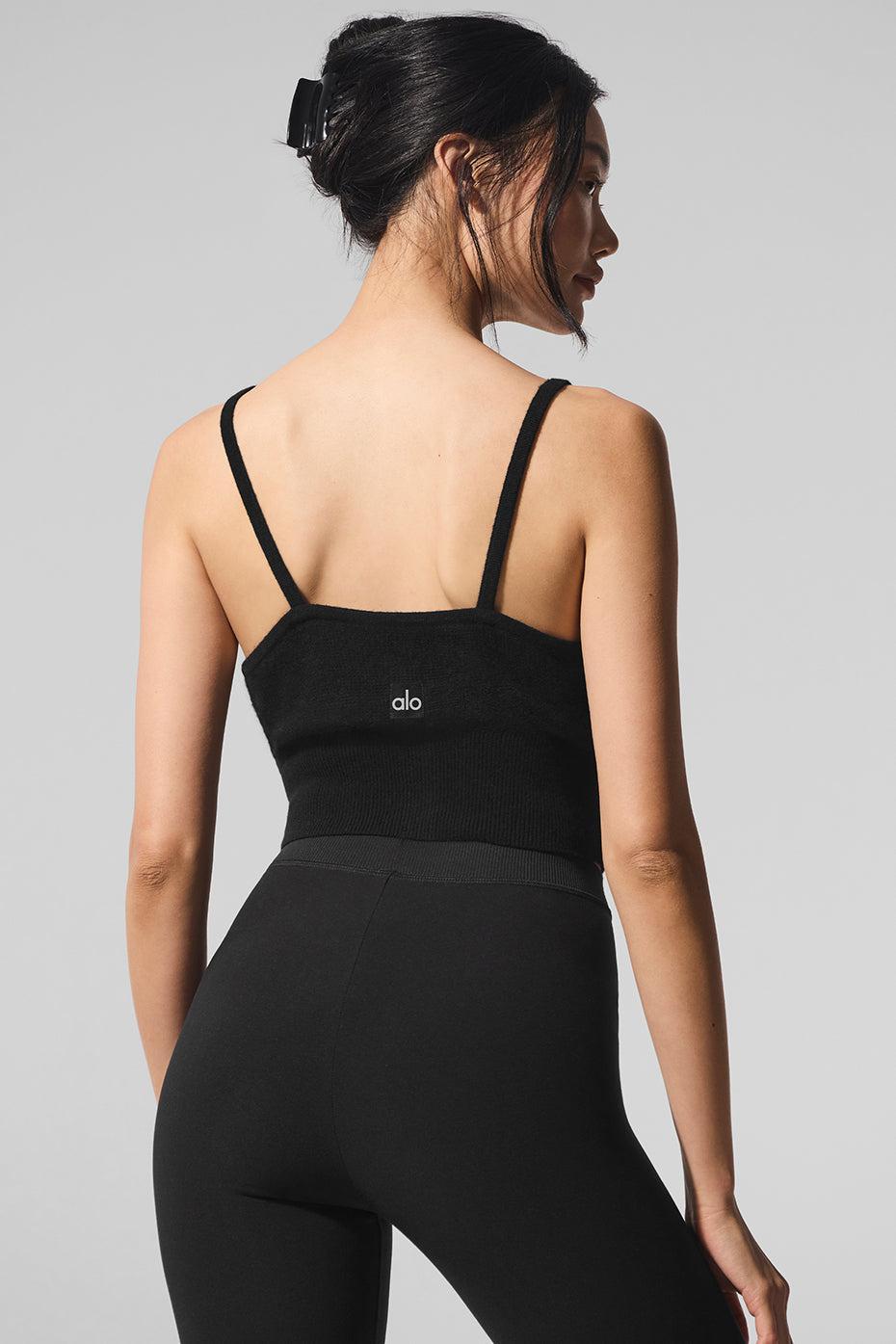 Sheer Cashmere Tank - Black Product Image
