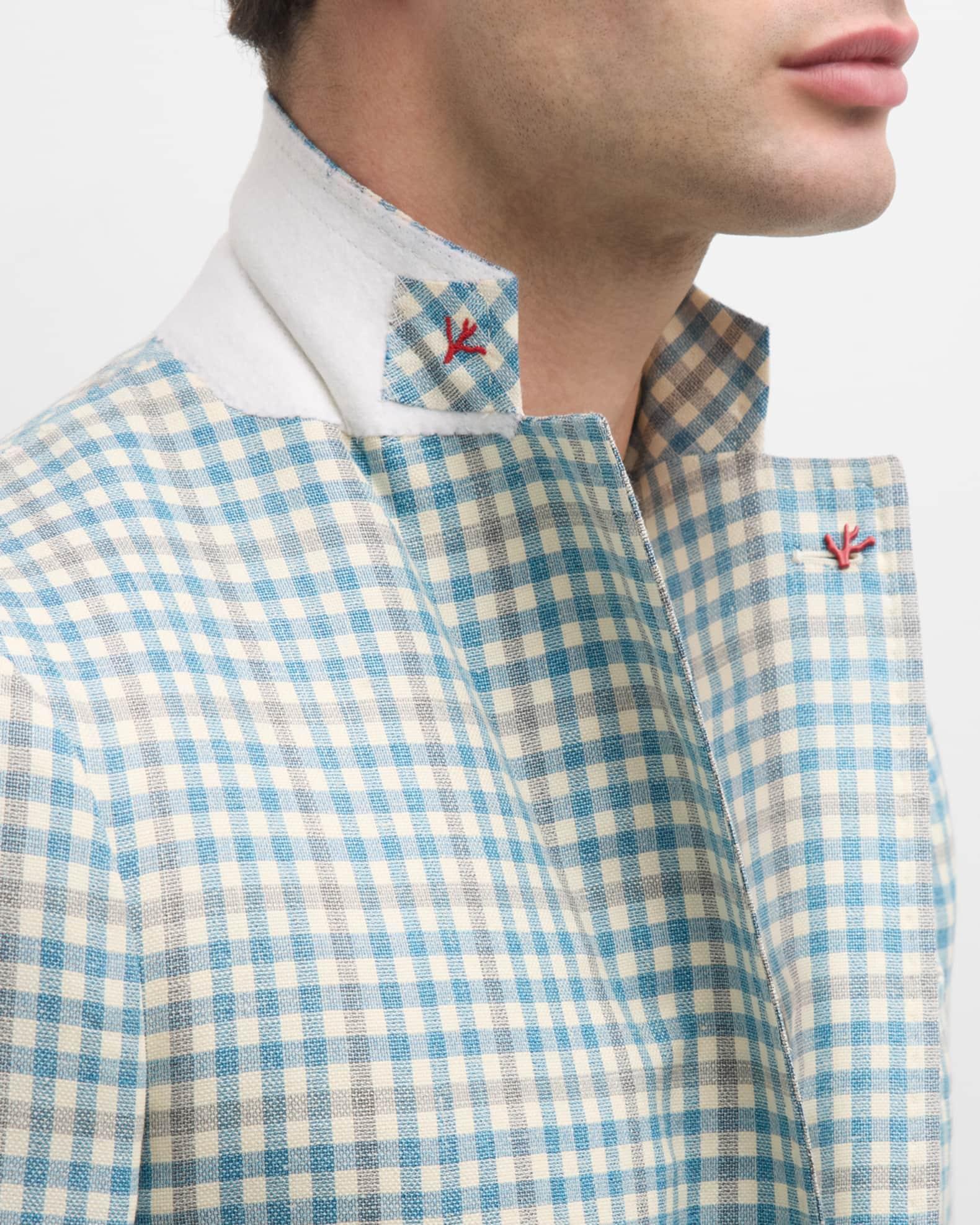 Men's Check Linen-Blend Sport Coat Product Image