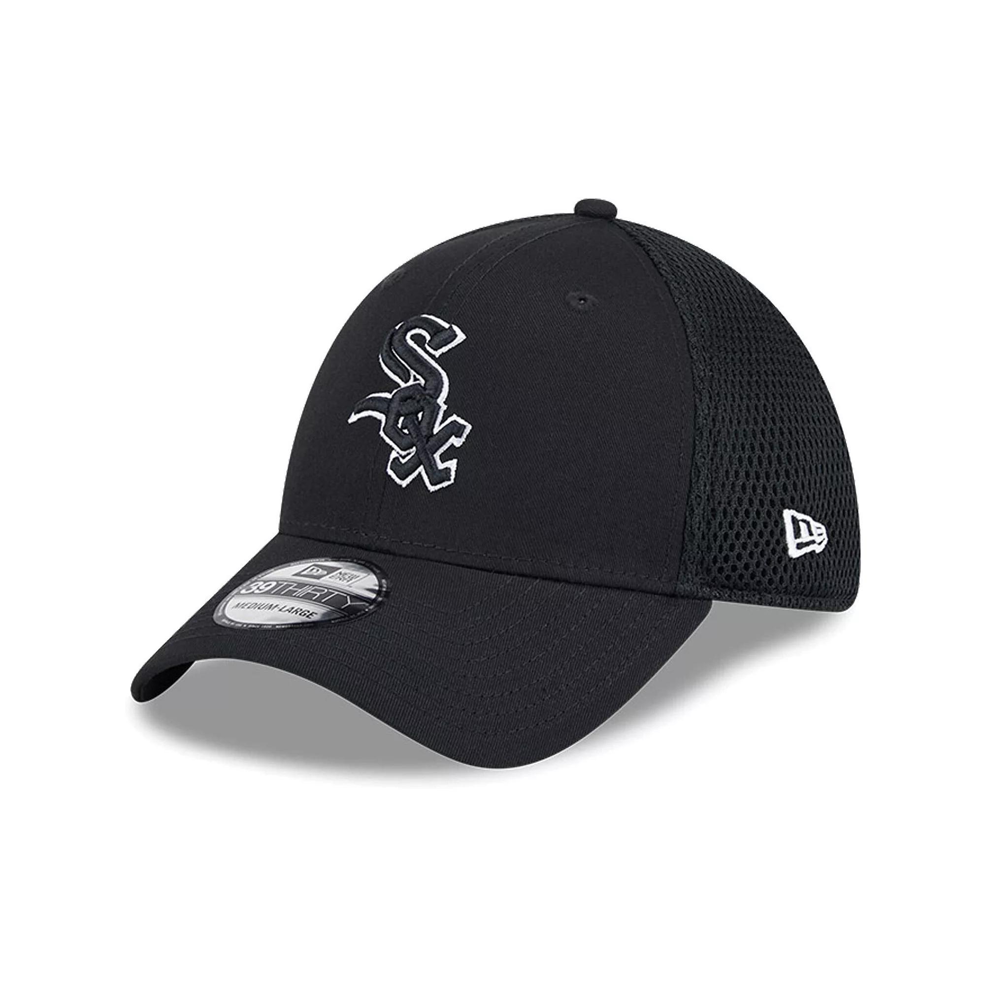 Men's New Era Chicago White Sox Evergreen Black & White Neo 39THIRTY Flex Hat, Size: Large/XL Product Image