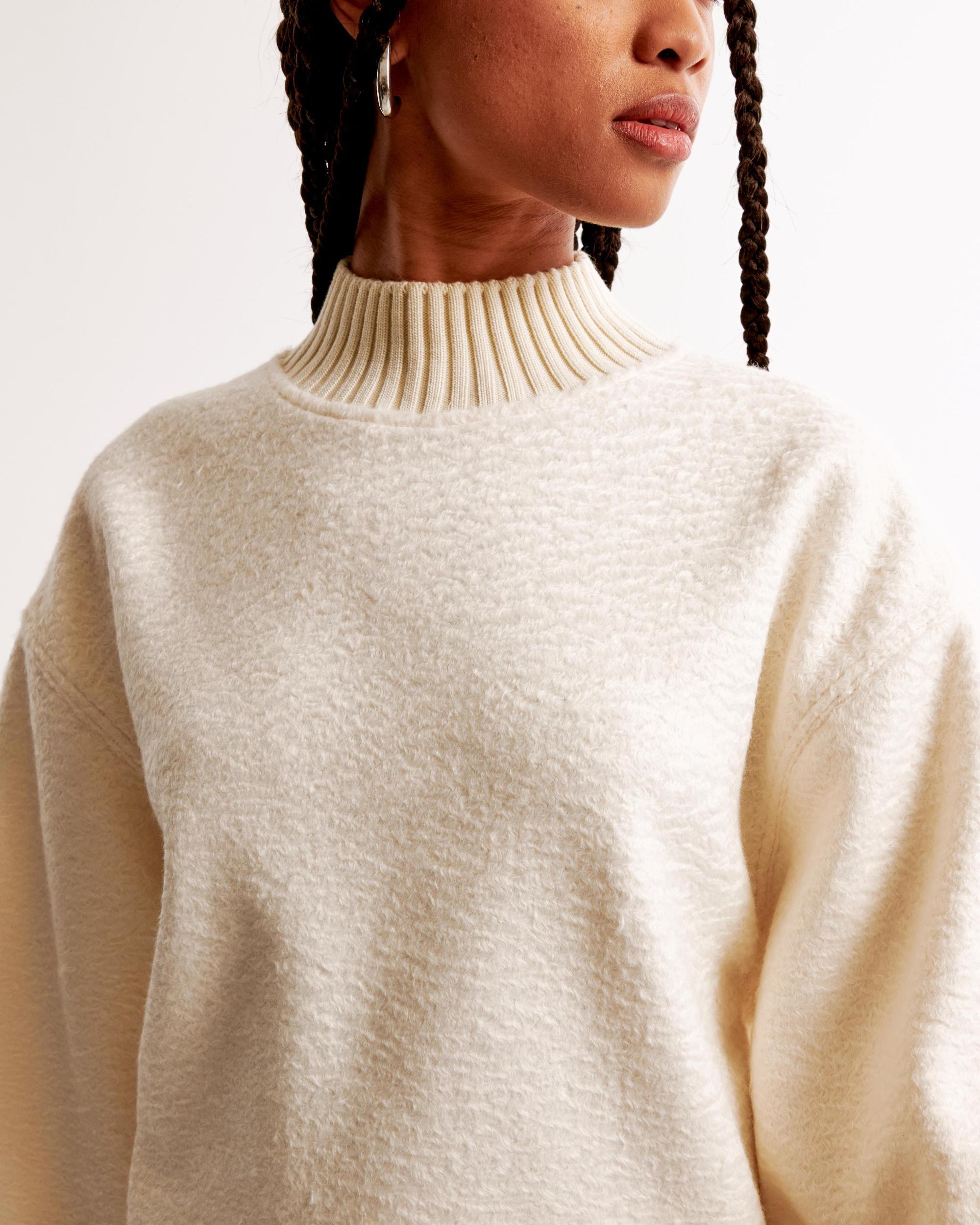 Boucle Fleece Mock Crew Product Image