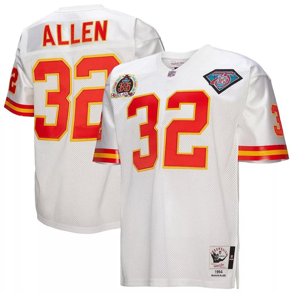 Men's Mitchell & Ness Marcus Allen White Kansas City Chiefs 1994 Authentic Throwback Retired Player Jersey, Size: 40 Product Image