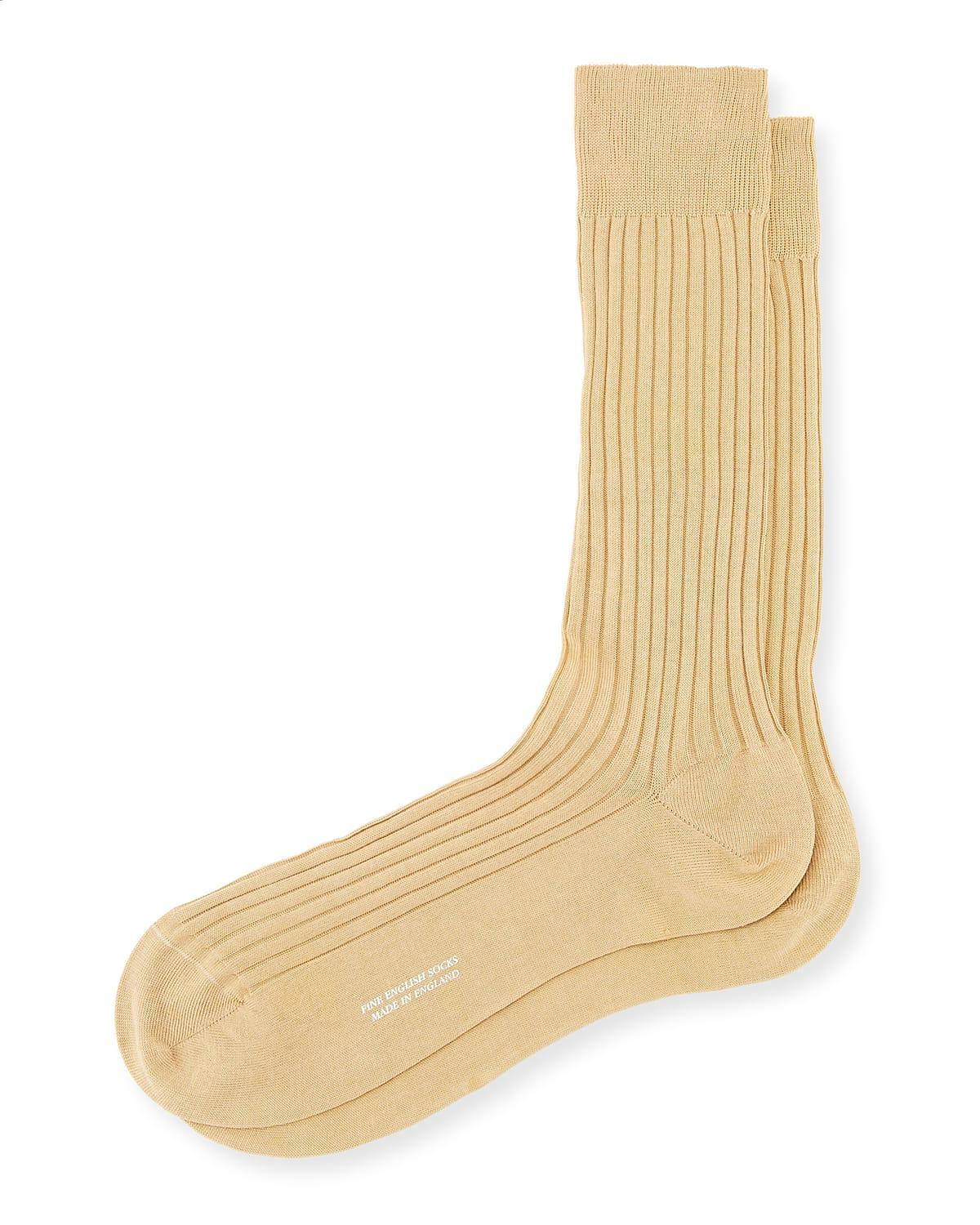 Men's Laburnum Ribbed Wool Mid-Calf Socks Product Image