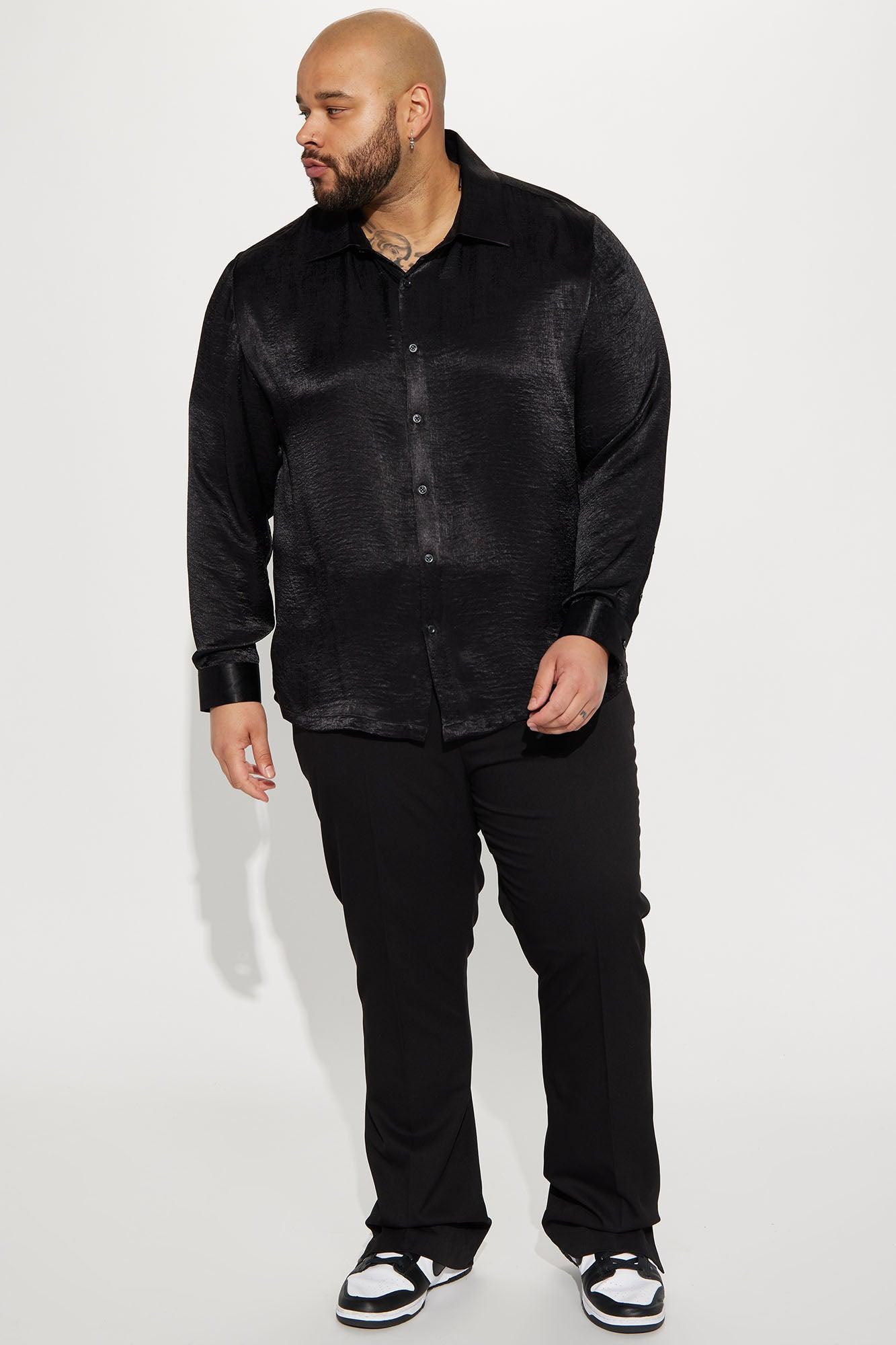 Currency Long Sleeve Button Up Shirt - Black Product Image