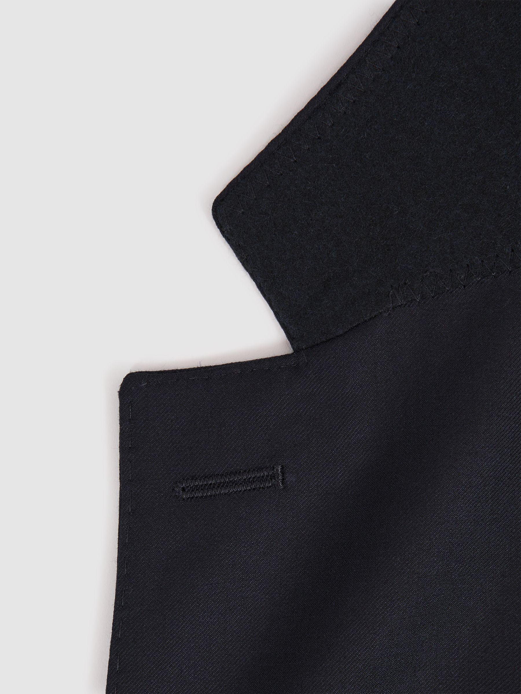 Atelier Wool Cashmere Slim Fit Single Breasted Blazer in Midnight Navy Product Image